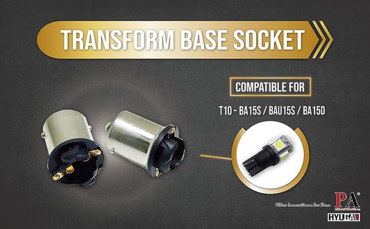 T10 168 194 to BA15D Bulb Base Converter Sailing Use Bulb Adaptor Transform Base Socket - PA LED BULB - HYUGA - Little Red General Store