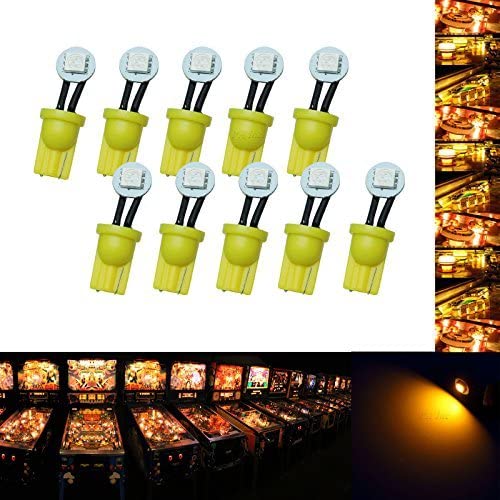 PA T10 555 W5W Flexible Non Ghosting LED Arcade Pinball Machine Light Bulb 6.3V AC/DC (10 bulbs) - PA LED BULB - HYUGA - Little Red General Store