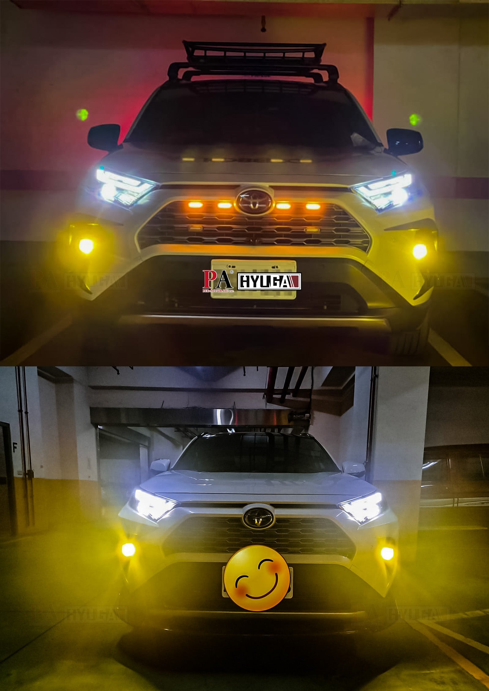 HYUGA LED Fog Light Bulbs TF1 6000K White 3000K Amber 30W Plug and Play Compatible with 2020~ Corolla Cross, Corolla, CHR, SIENTA, RAV4, HILUX (Pack of 2) - PA LED BULB - HYUGA - Little Red General Store