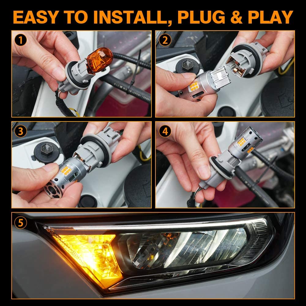 Compatible with 2019 - 2021 TOYOTA RAV4 LED Whole Replacement Package (fog light, turn signal, reverse light, map light, dome light...) - PA LED BULB - HYUGA - Little Red General Store