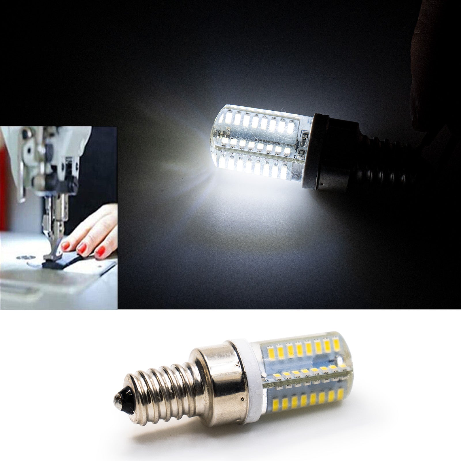 Sewing Supplies Sewing Accessories LED Sewing Machine Light 120V E12 Compatible with Brother Singer, Refrigerator, Oven - HYUGA - PA LED BULB - HYUGA - Little Red General Store