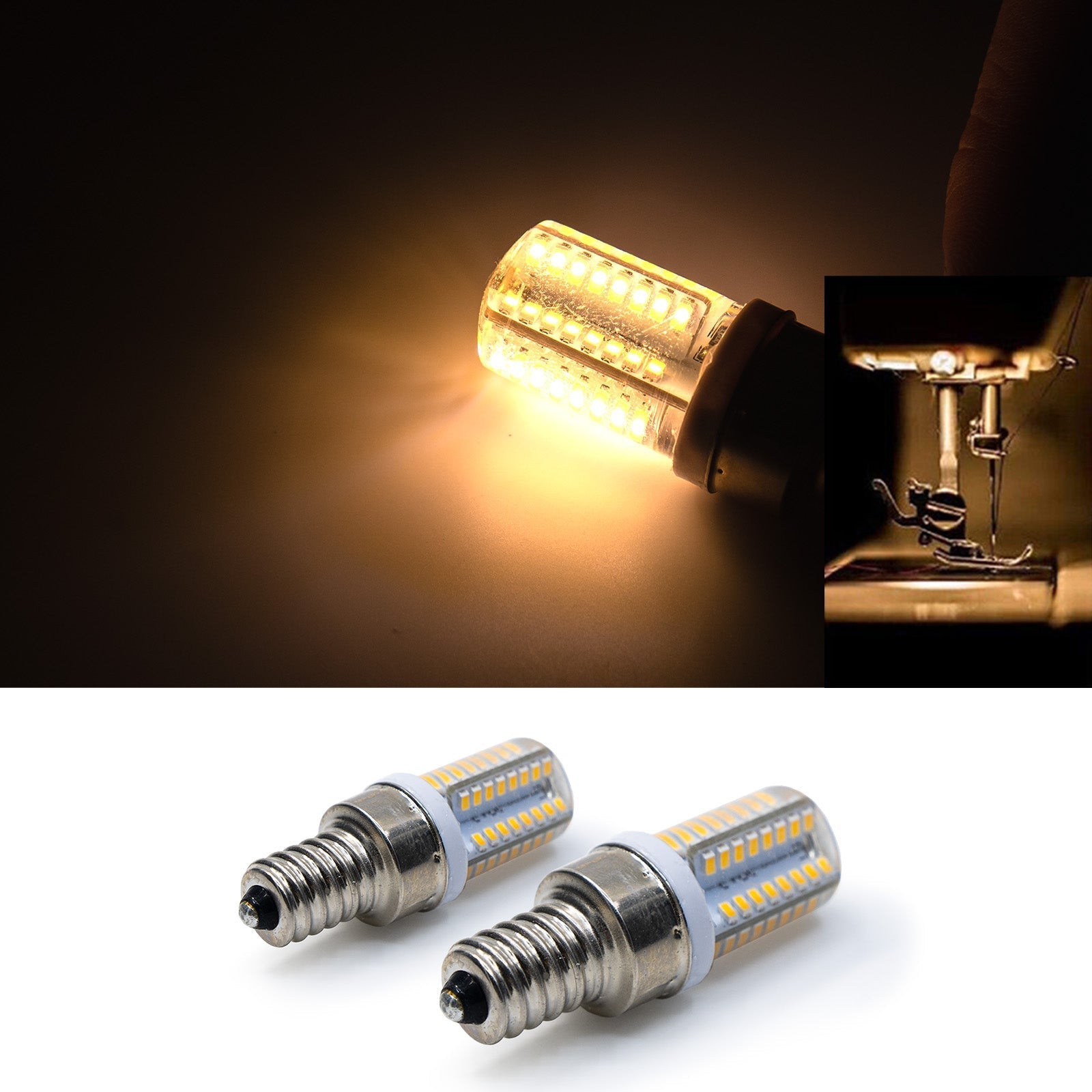 Sewing Supplies Sewing Accessories LED Sewing Machine Light 120V E12 Compatible with Brother Singer, Refrigerator, Oven - HYUGA - PA LED BULB - HYUGA - Little Red General Store