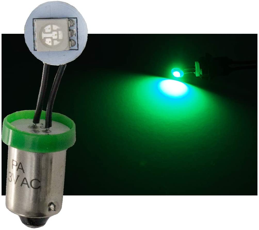 1SMD 44 47 Ba9s Non Ghosting 6.3V AC / DC Fold Side View Flexible Wire LED Bayonet Arcade Pinball Machine Light Bulb (10 Bulbs) - PA LED BULB - HYUGA - Little Red General Store