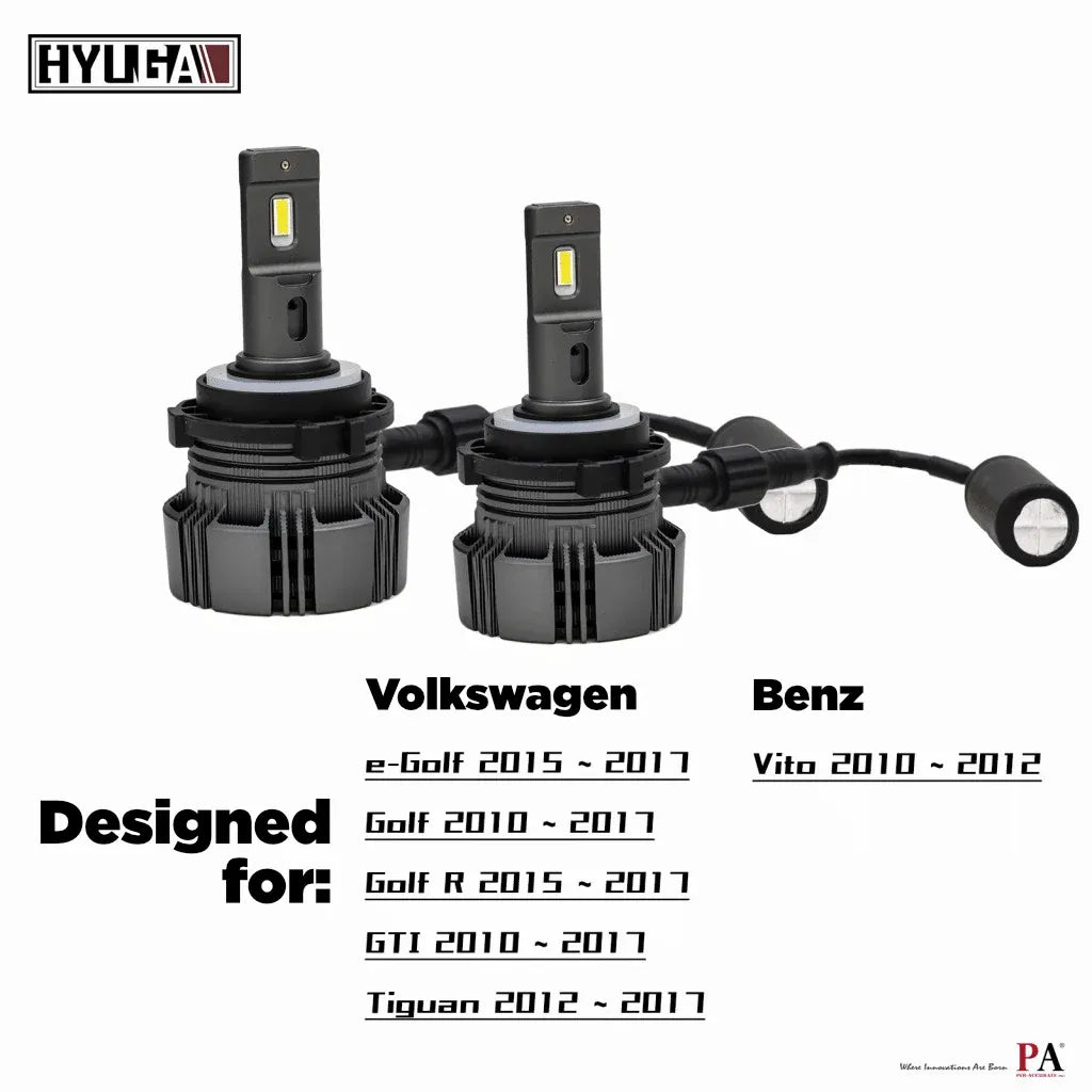 LED Auto Headlight H7 Built - in Decoder For VW (Tiguan Golf GTI SportWagen) Benz Vito HYUGA - PA LED BULB - HYUGA - Little Red General Store