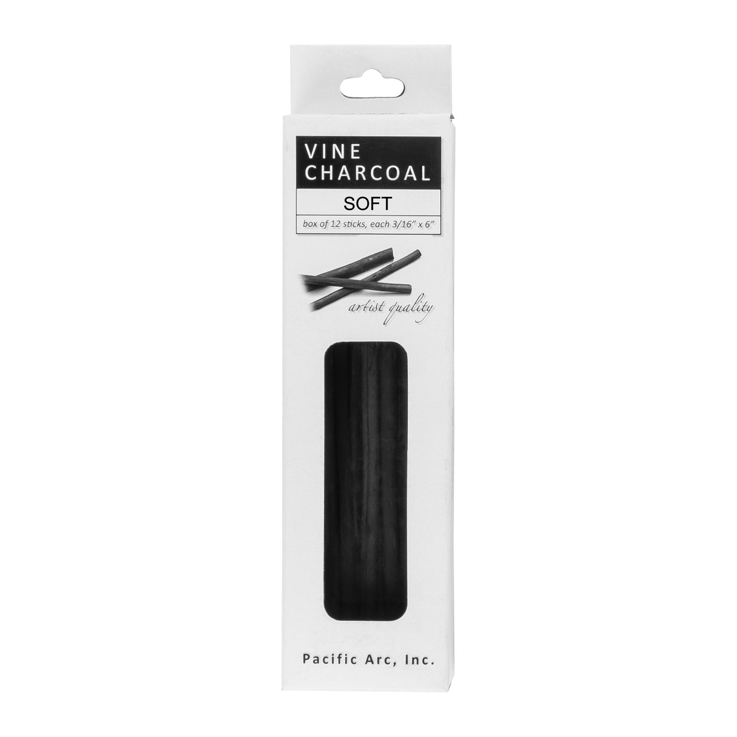 Pacific Arc - Artist Vine Charcoal, Soft, Black 4 Charcoal Sticks for Drawing, Sketching, and Fine Art - Pacific Arc - Little Red General Store