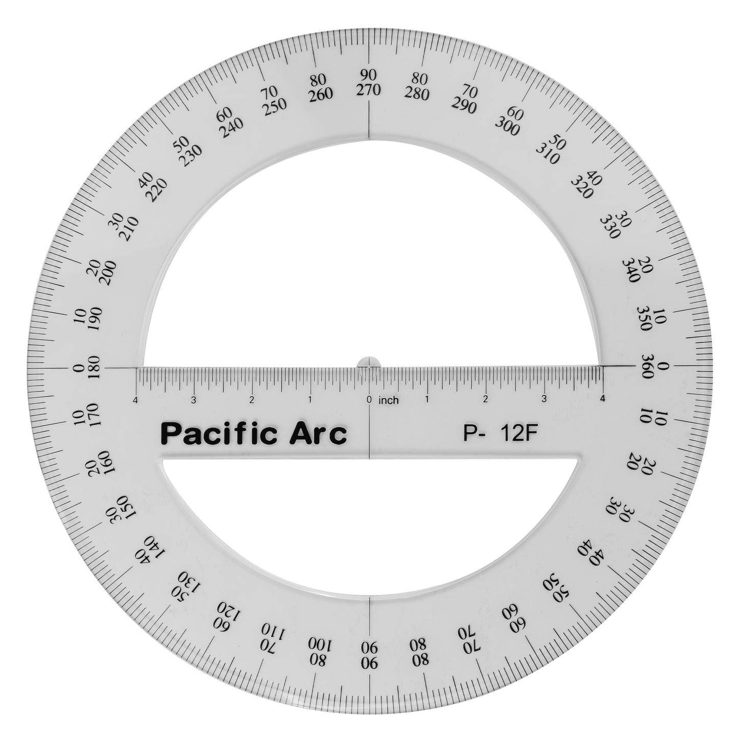 Pacific Arc's 180 degree Plastic Protractor Clear Ruler - Pacific Arc - Little Red General Store