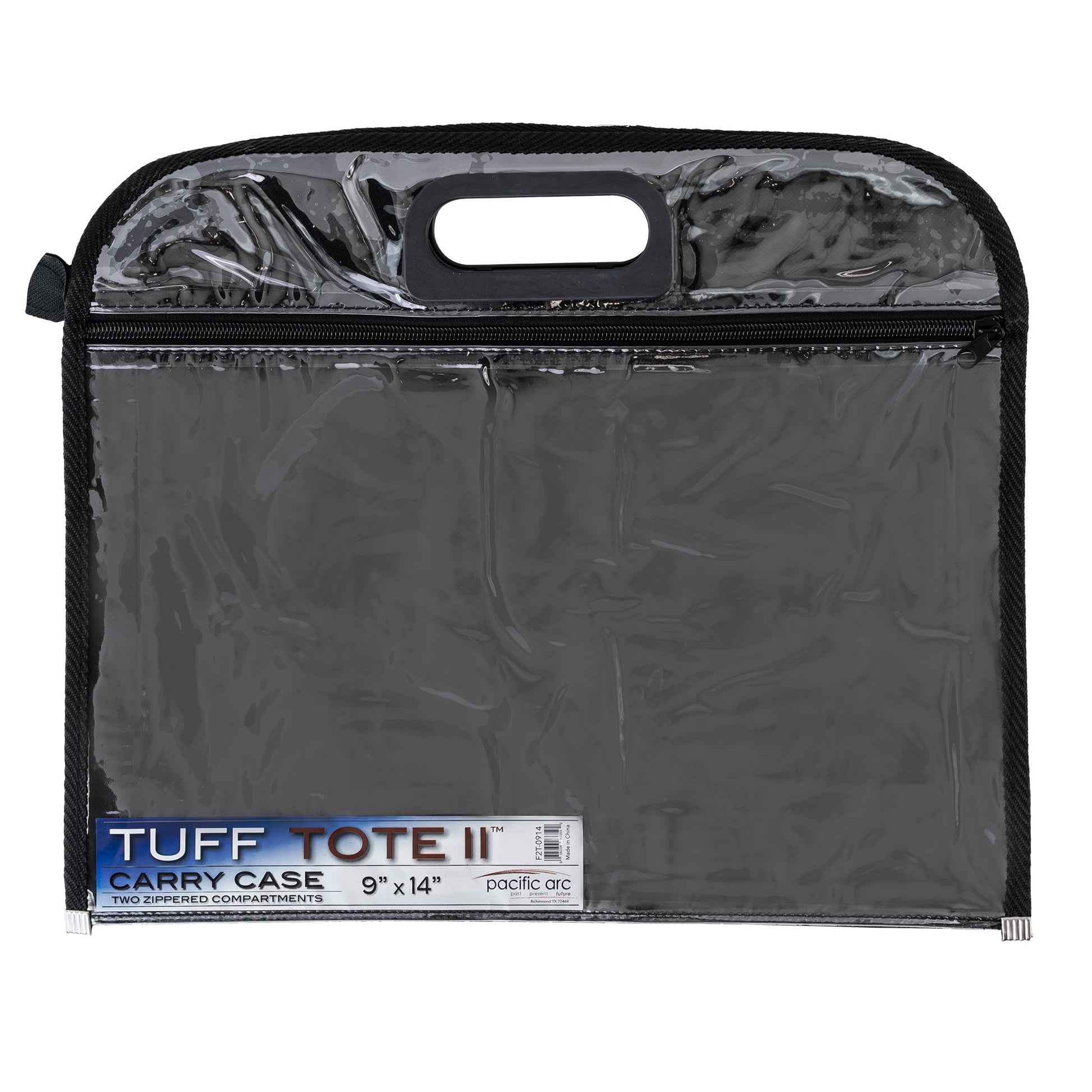 Pacific Arc, Carrying Case w/handle, black w/clear front, 2 zip pockets - Pacific Arc - Little Red General Store