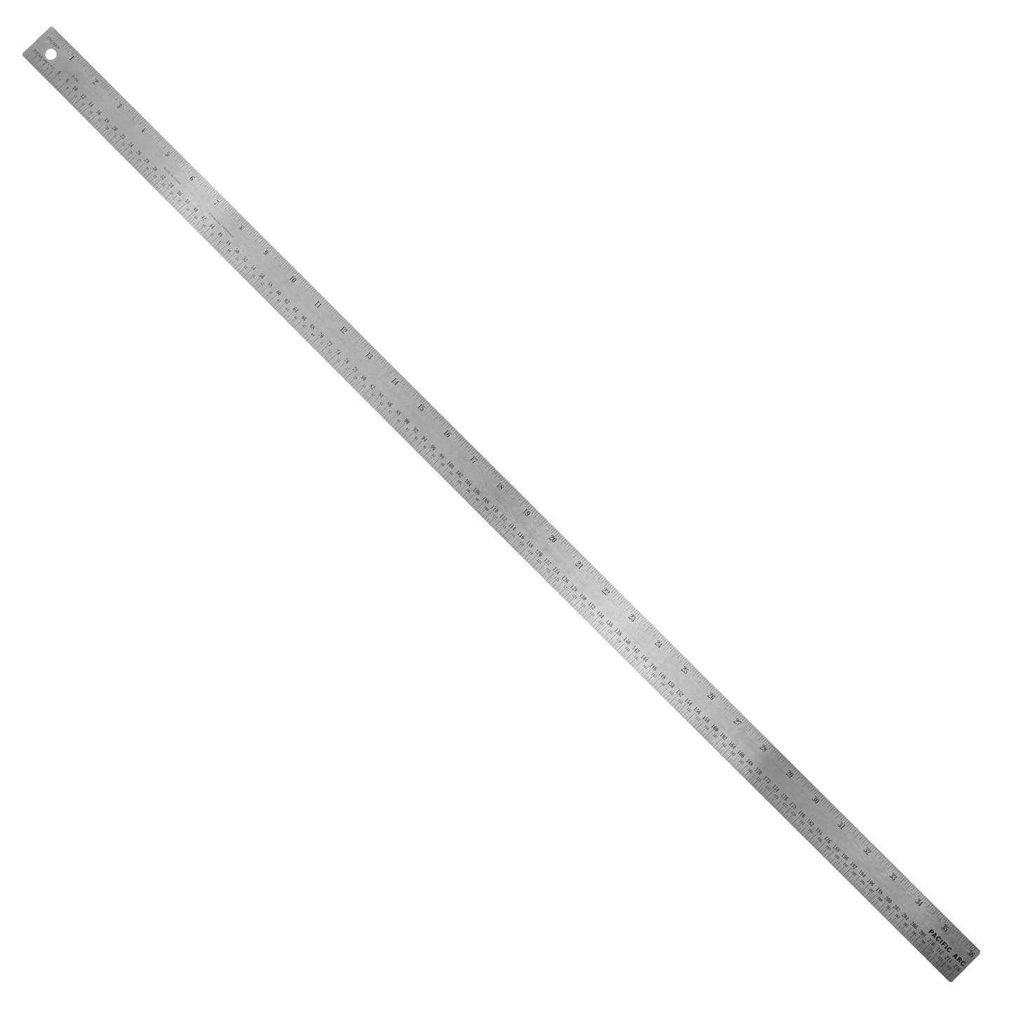Pacific Arc, Stainless Steel Ruler with Inch (32nd & 64th) and Pica, Non Skid Cork or Rubber Back - Pacific Arc - Little Red General Store