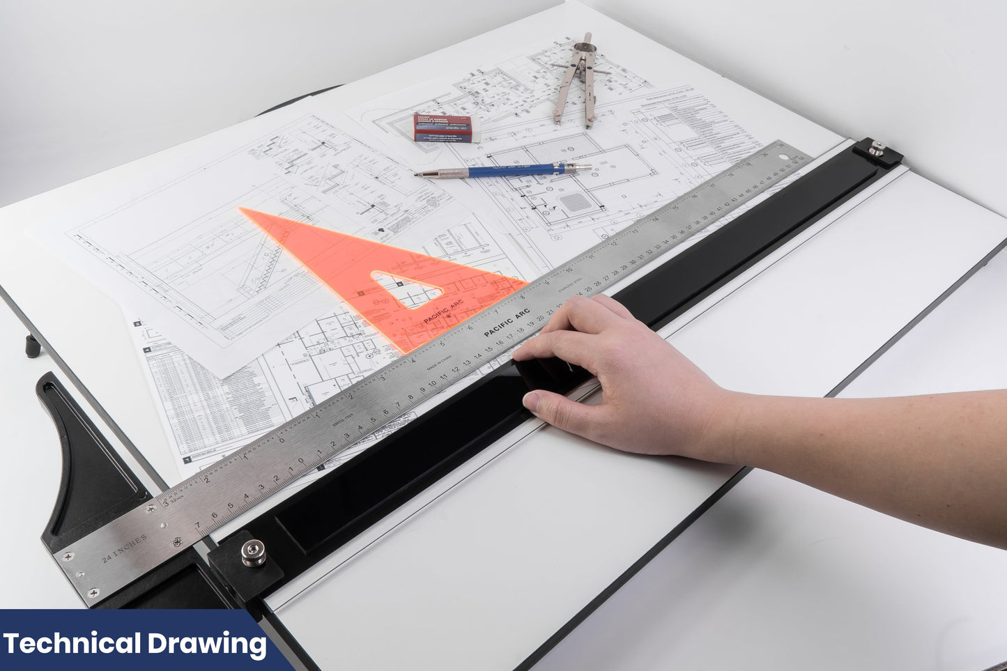 Pacific Arc Drafting Board, Portable Drafting Table with Parallel Bar, 16 to 31 inch size options, 16 x21, 18" x 24", 20" x 26", 23" x 31", 24" x 36", 31" x 42" - Pacific Arc - Little Red General Store