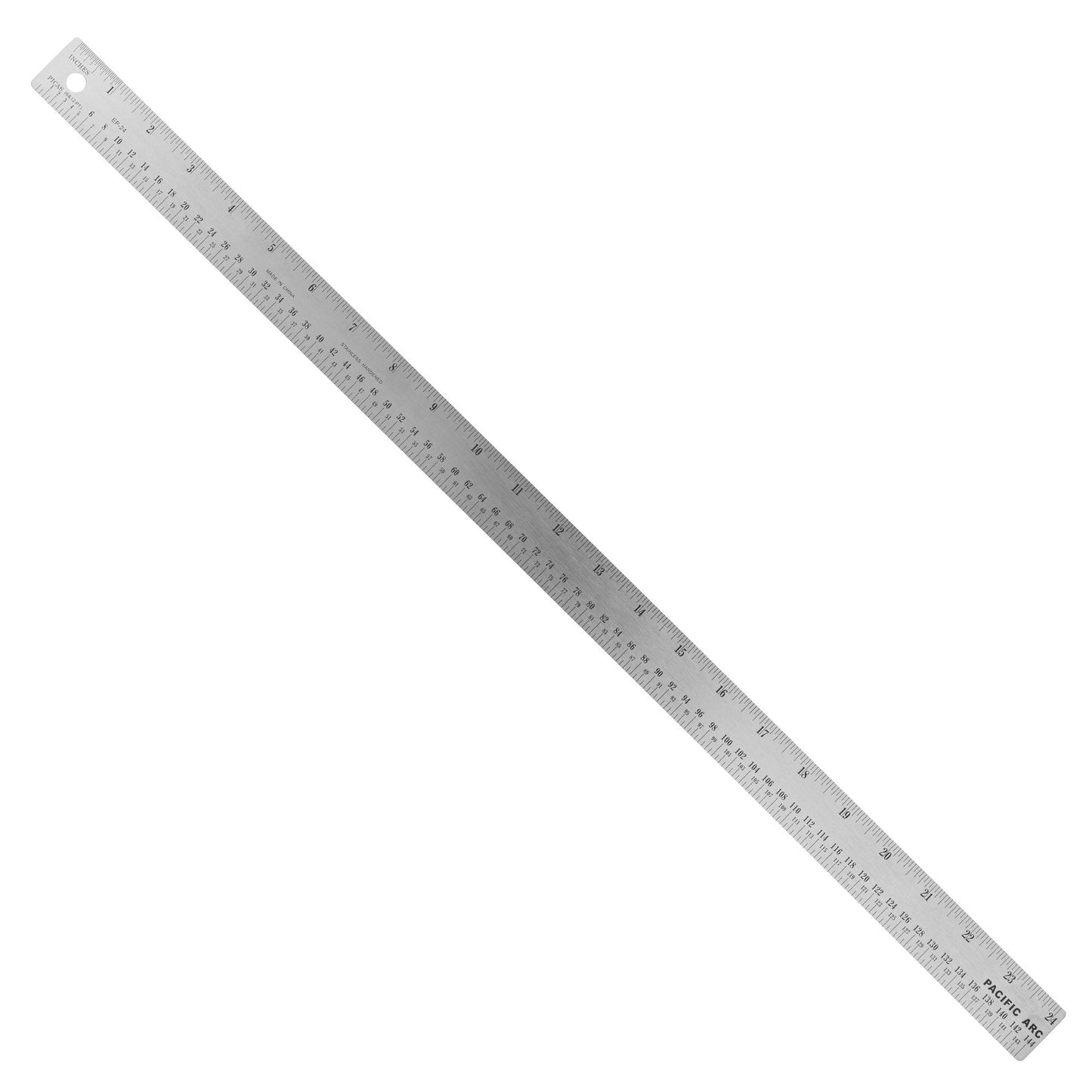 Pacific Arc, Stainless Steel Ruler with Inch (32nd & 64th) and Pica, Non Skid Cork or Rubber Back - Pacific Arc - Little Red General Store