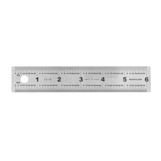 Pacific Arc Stainless Steel Ruler with 32nd and 64th Graduations - Pacific Arc - Little Red General Store