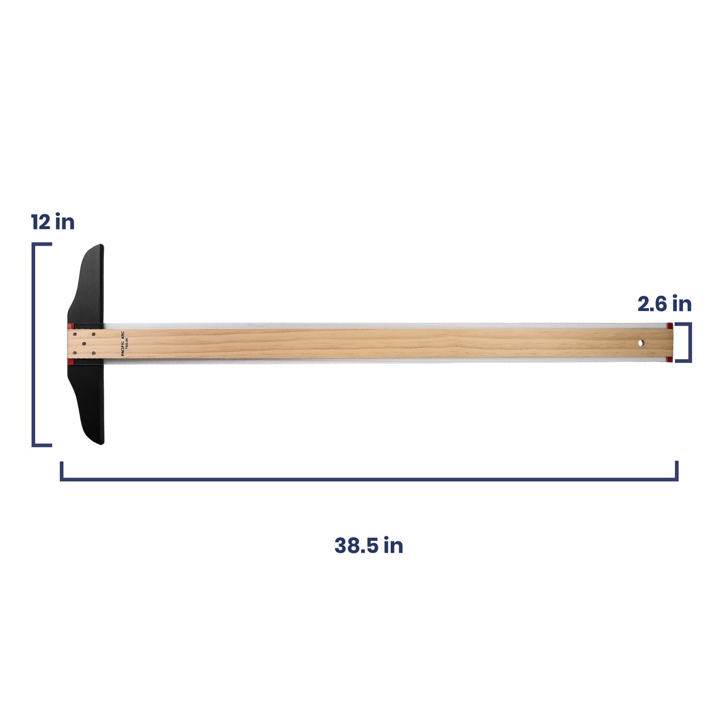 Pacific Arc 18 to 48 Inch T Square, Traditional Maple Blade with Acrylic Edge - Pacific Arc - Little Red General Store