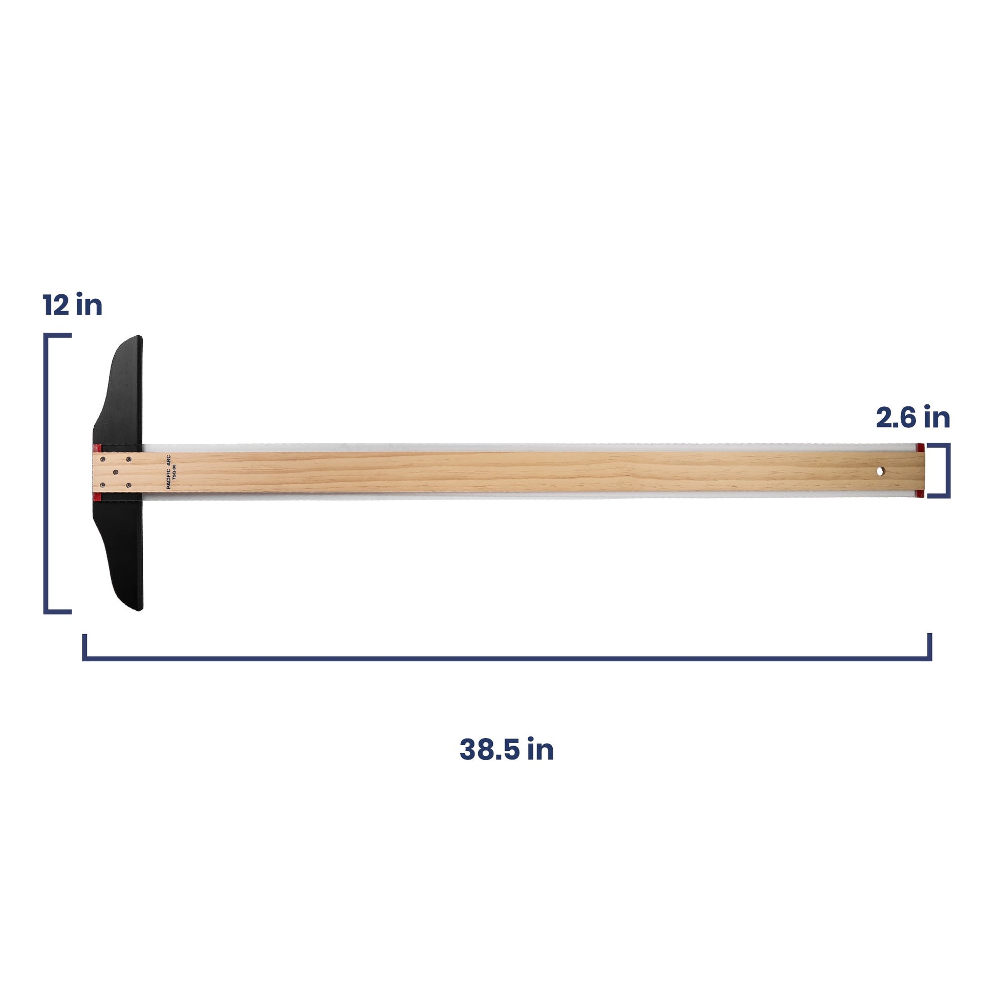 Pacific Arc 18 to 48 Inch T Square, Traditional Maple Blade with Acrylic Edge - Pacific Arc - Little Red General Store