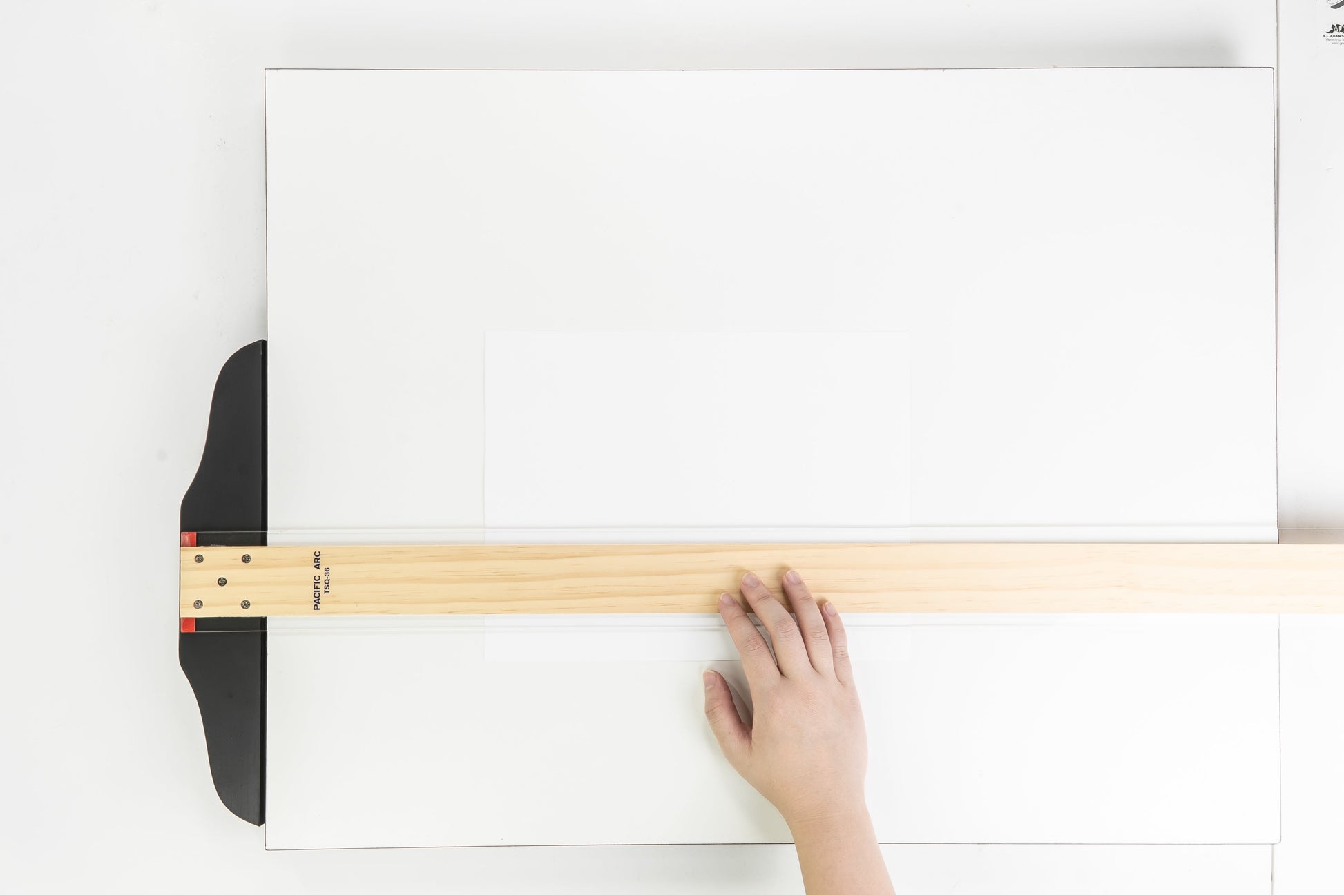 Pacific Arc 18 to 48 Inch T Square, Traditional Maple Blade with Acrylic Edge - Pacific Arc - Little Red General Store