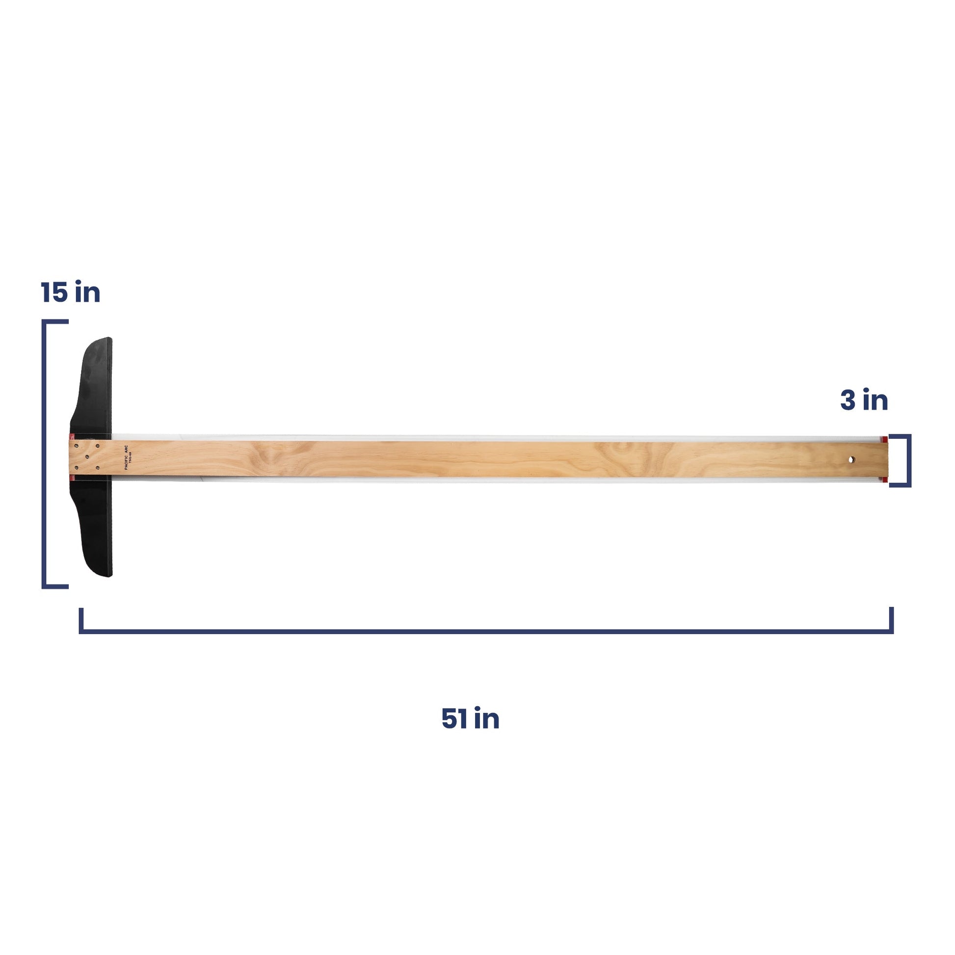 Pacific Arc 18 to 48 Inch T Square, Traditional Maple Blade with Acrylic Edge - Pacific Arc - Little Red General Store