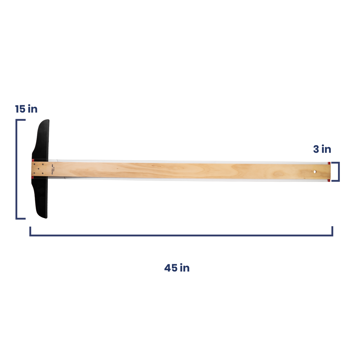 Pacific Arc 18 to 48 Inch T Square, Traditional Maple Blade with Acrylic Edge - Pacific Arc - Little Red General Store