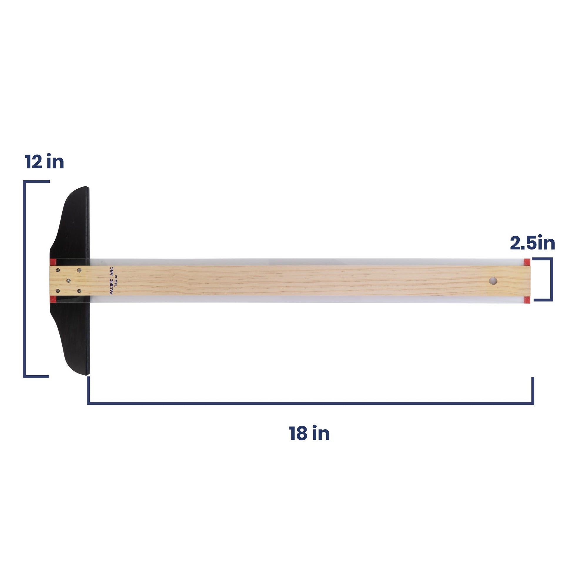 Pacific Arc 18 to 48 Inch T Square, Traditional Maple Blade with Acrylic Edge - Pacific Arc - Little Red General Store