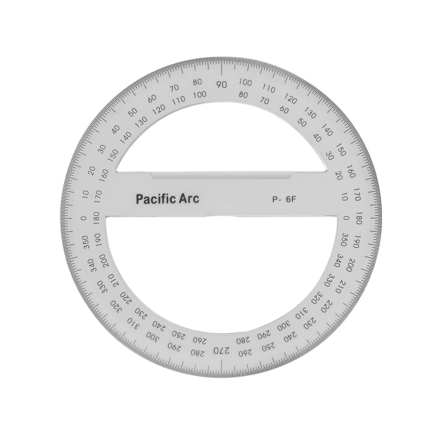 Pacific Arc's 180 degree Plastic Protractor Clear Ruler - Pacific Arc - Little Red General Store