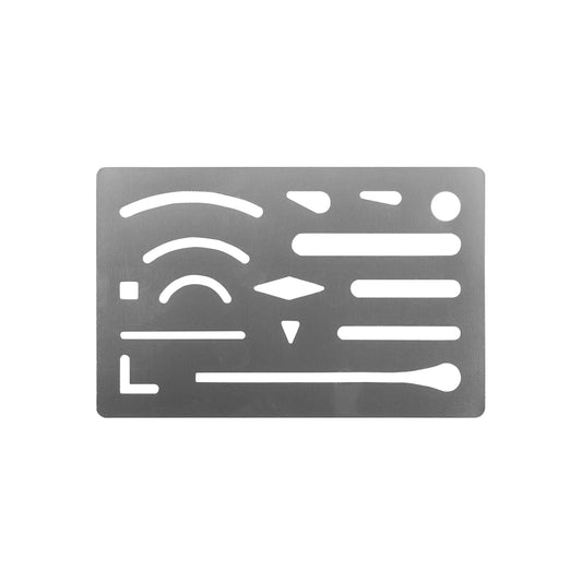 Pacific Arc - Professional Erasing Shield Solid Stainless Steel with 26 Openings - Pacific Arc - Little Red General Store