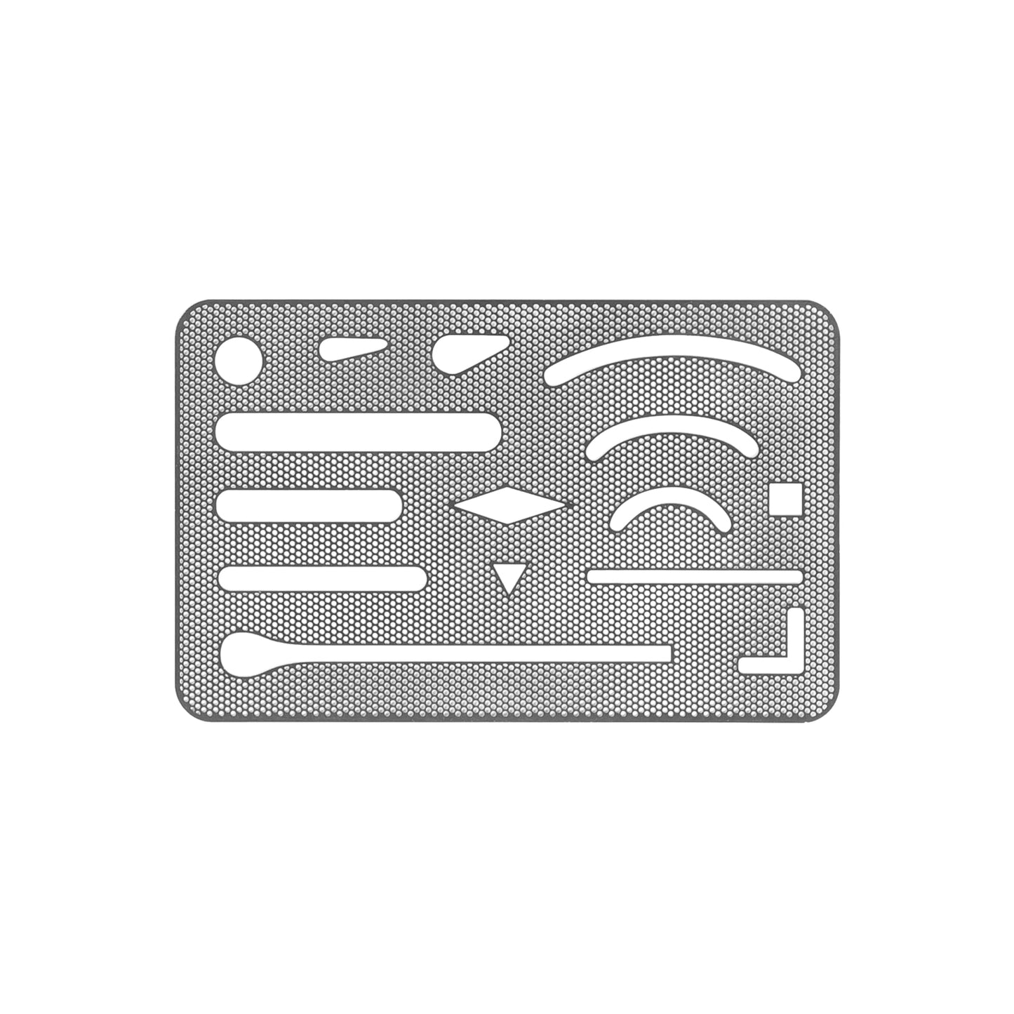 Pacific Arc - Professional Erasing Shield Solid Stainless Steel with 26 Openings - Pacific Arc - Little Red General Store