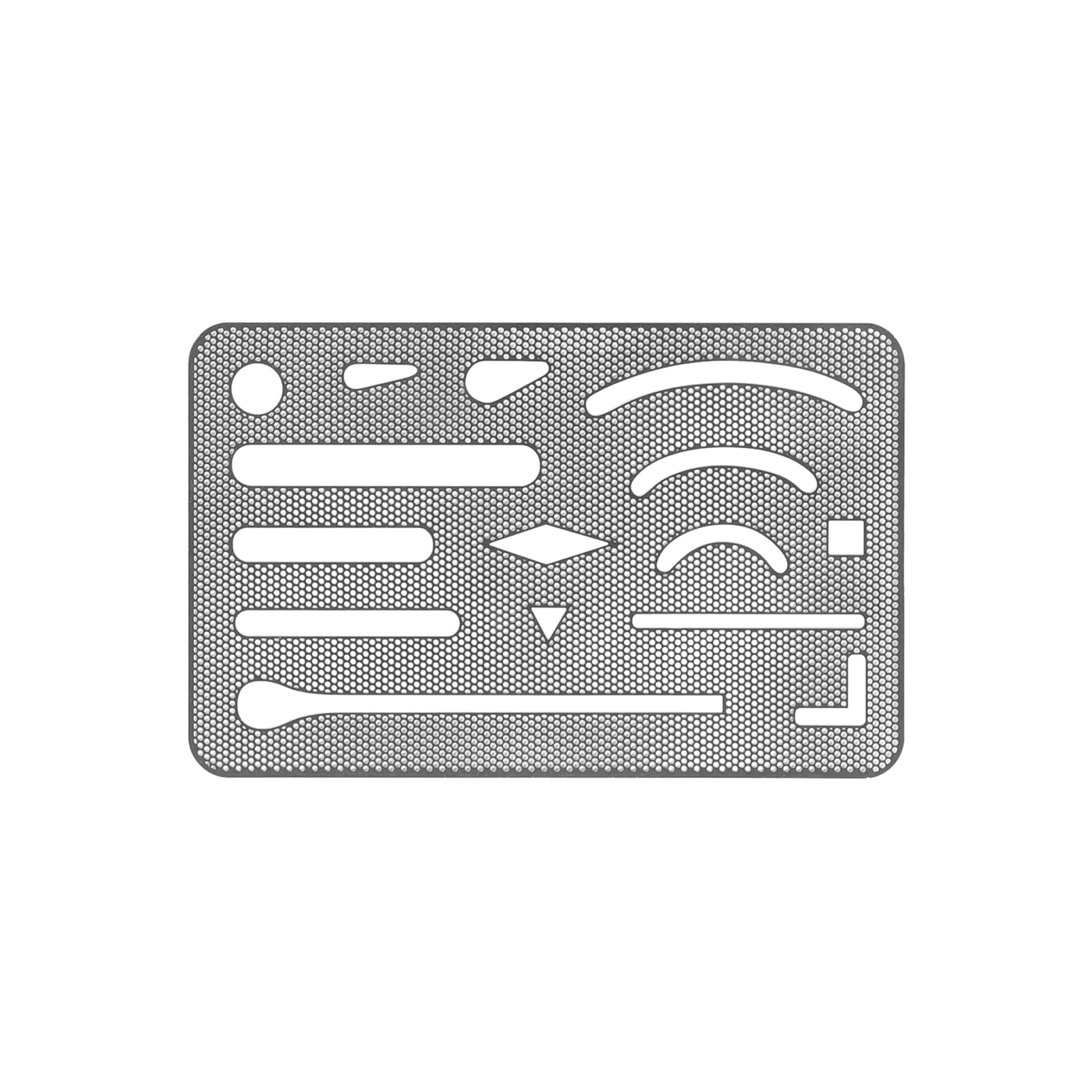 Pacific Arc - Professional Erasing Shield Solid Stainless Steel with 26 Openings - Pacific Arc - Little Red General Store