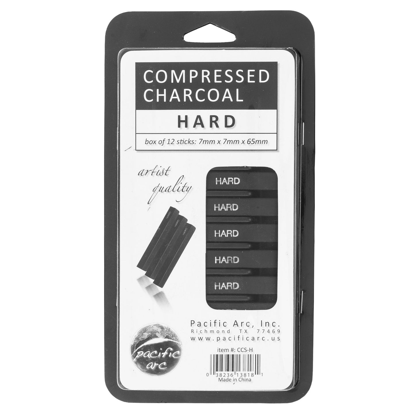 Compressed Charcoal Sticks Soft 12 Pack for Drawing, Sketching, and Shading - Pacific Arc - Little Red General Store