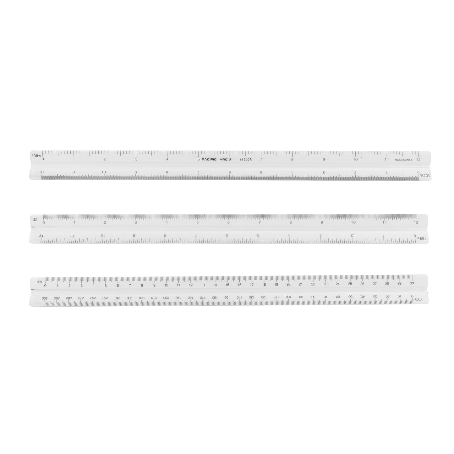 Pacific Arc | Economy Triangular Scale Ruler | Architect, Engineer, Mechanical Engineer & Metric Scales. - Pacific Arc - Little Red General Store