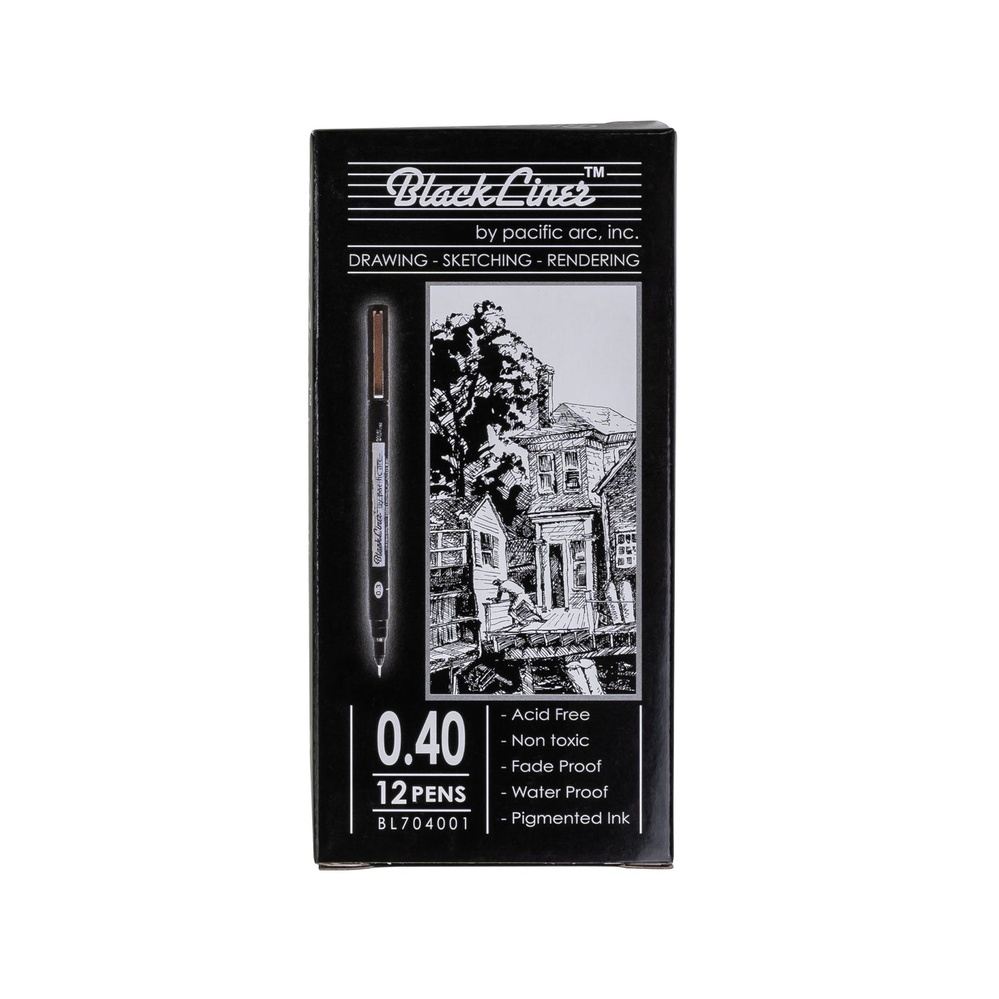 Pacific Arc | Blackliner Black Fineliner Pens | Differently Sized Fine Drawing Pens - Pacific Arc - Little Red General Store