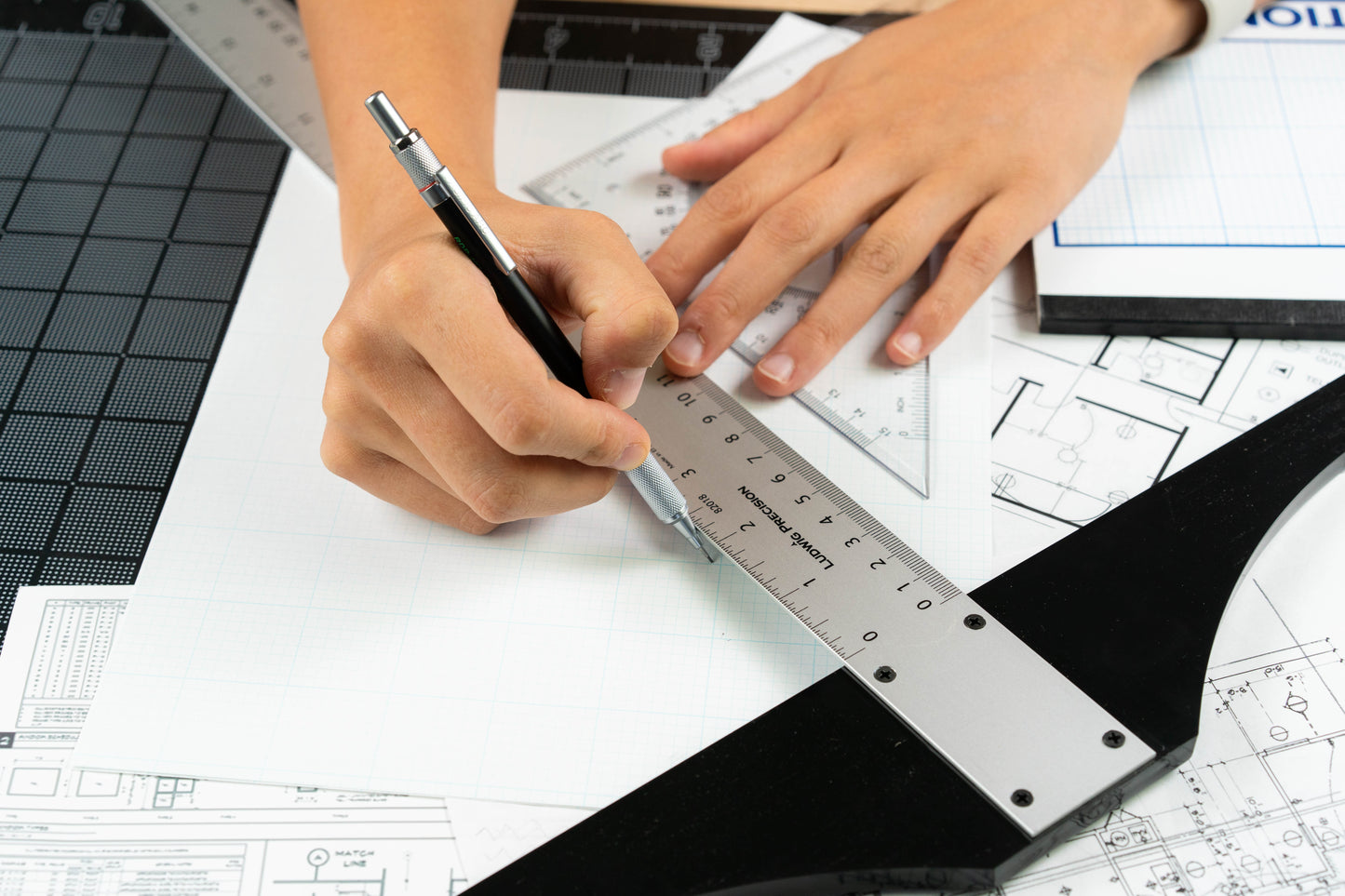 Pacific Arc: T - Square, Aluminum, Scholastic - inch/Metric 12" - 36" Drawing and Design tool for students and professionals, Great for Carpentry, Drafting Architecture, Engineering, and Art - Pacific Arc - Little Red General Store