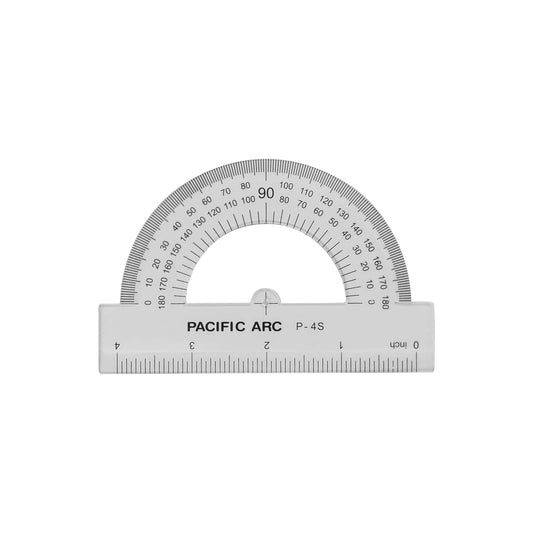 Pacific Arc's 180 degree Plastic Protractor Clear Ruler - Pacific Arc - Little Red General Store