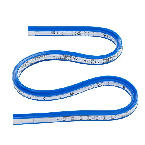 Pacific Arc Flexible Curve Graduated 16 Inch Ruler with Inking Edge, for Drawing, Pattern Making, Engineering, Stencil Making, Saddle Fitting - Pacific Arc - Little Red General Store