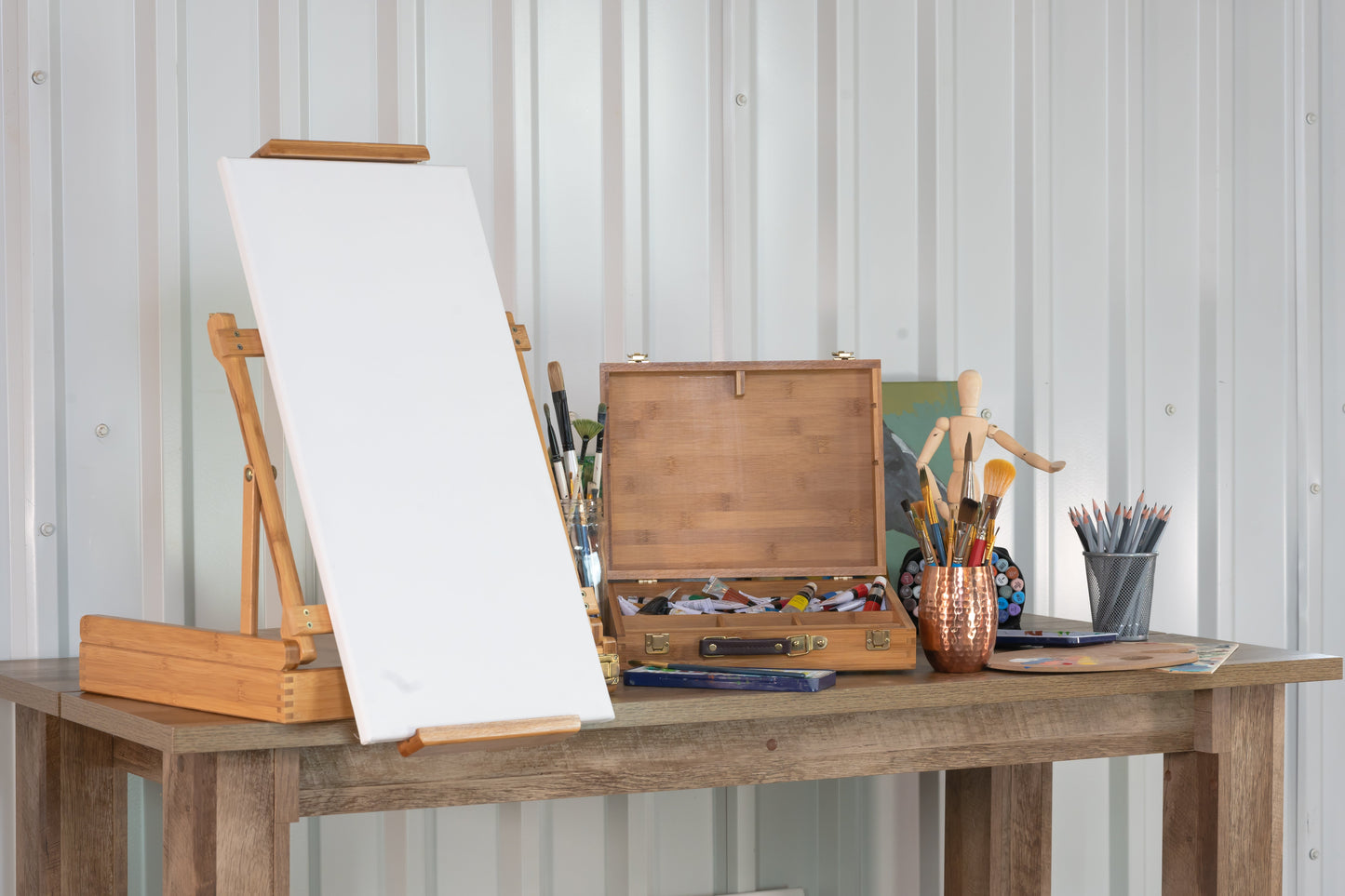 Pacific Arc Bamboo Professional Easel - Table - top Box for Artists, Hobbyists, Students, and Professionals - Pacific Arc - Little Red General Store