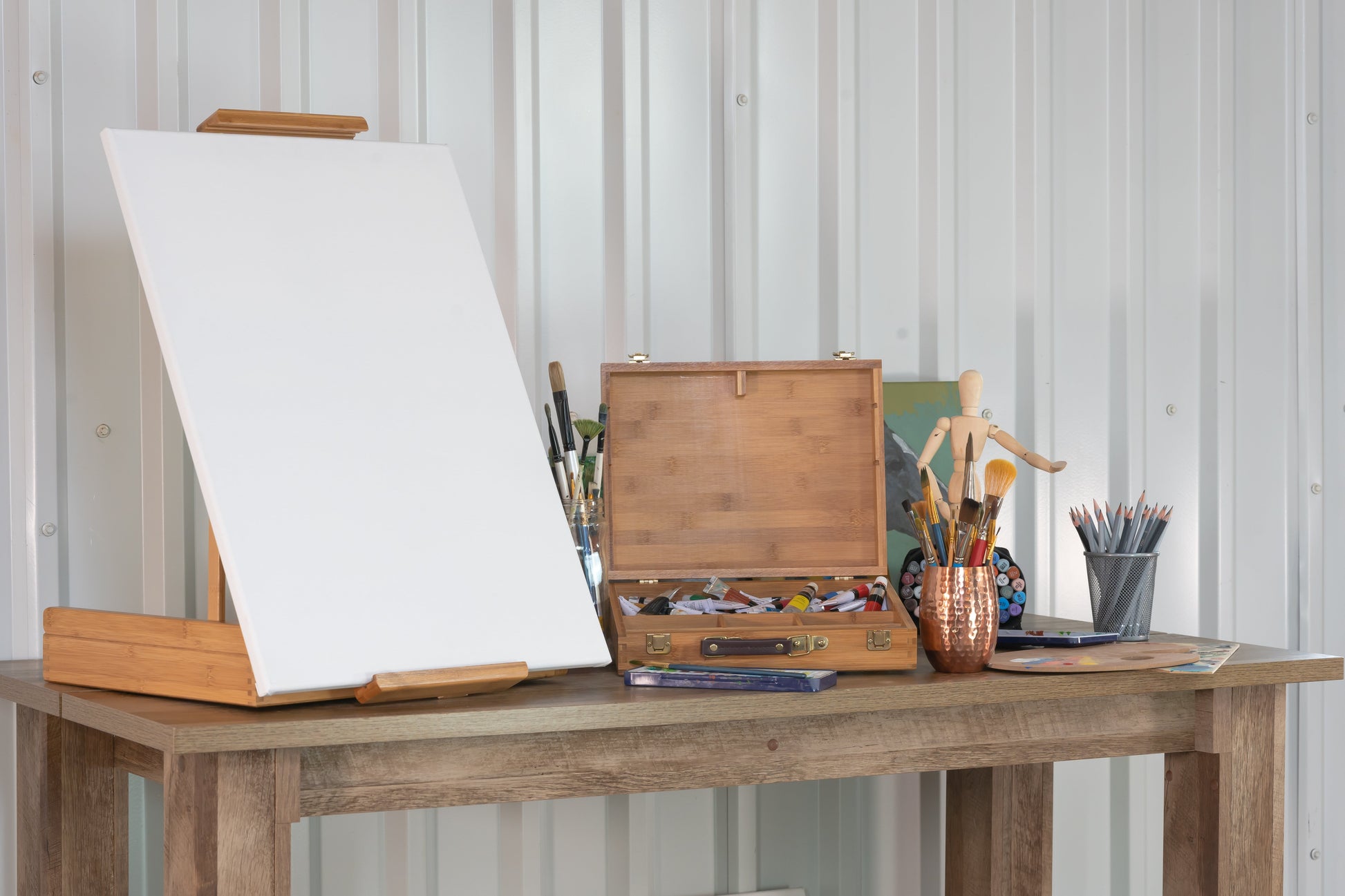 Pacific Arc Bamboo Professional Easel - Table - top Box for Artists, Hobbyists, Students, and Professionals - Pacific Arc - Little Red General Store
