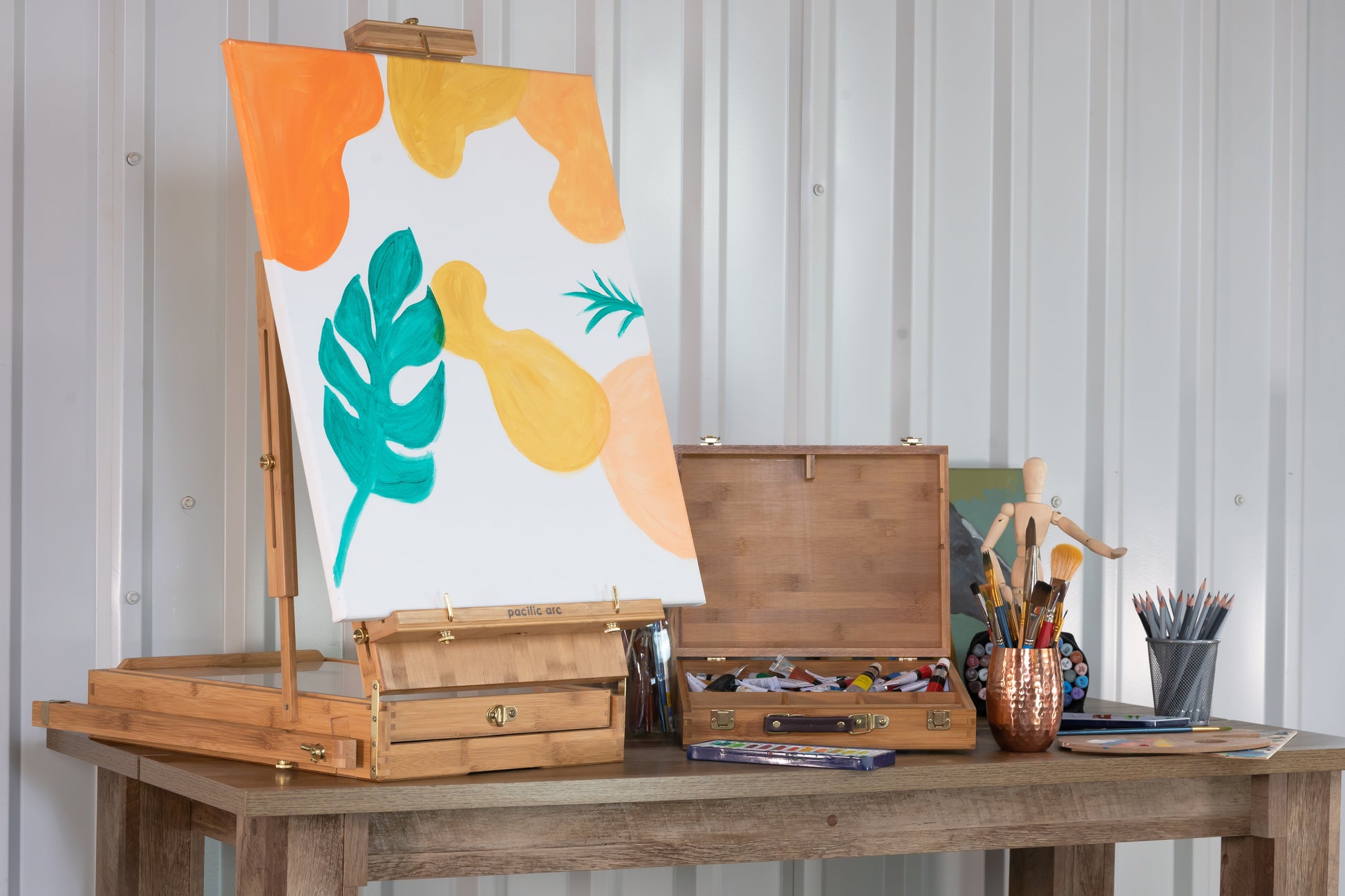 Pacific Arc Bamboo Professional Easel - Table - top Box for Artists, Hobbyists, Students, and Professionals - Pacific Arc - Little Red General Store