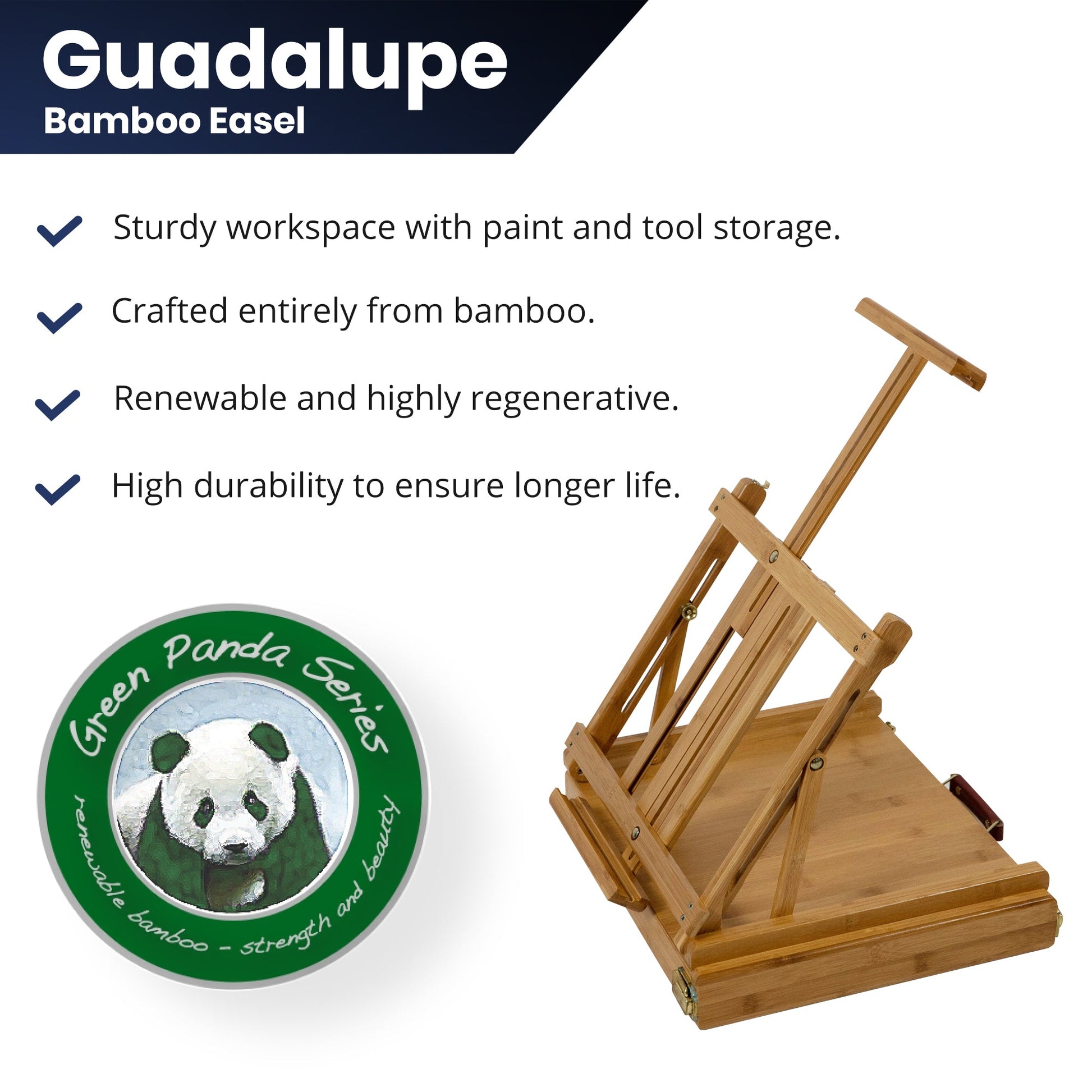 Pacific Arc Bamboo Professional Easel - Table - top Box for Artists, Hobbyists, Students, and Professionals - Pacific Arc - Little Red General Store