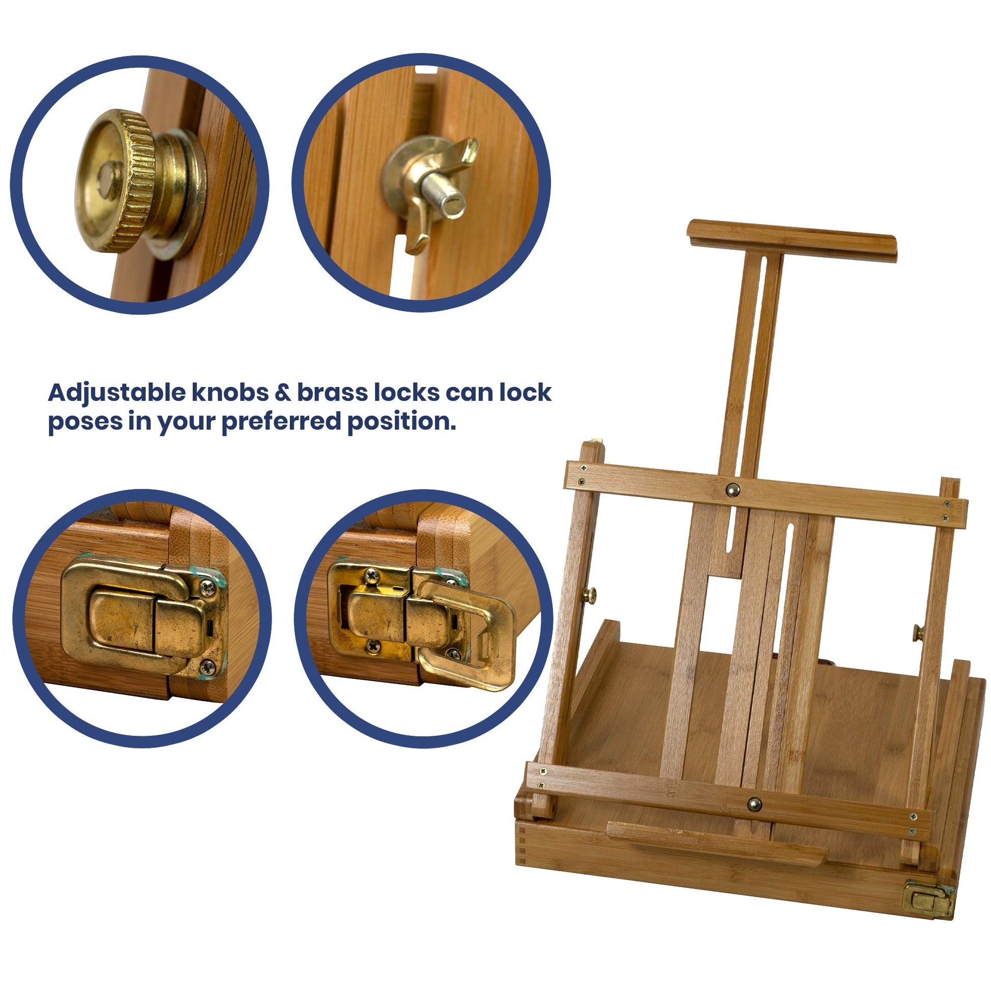 Pacific Arc Bamboo Professional Easel - Table - top Box for Artists, Hobbyists, Students, and Professionals - Pacific Arc - Little Red General Store
