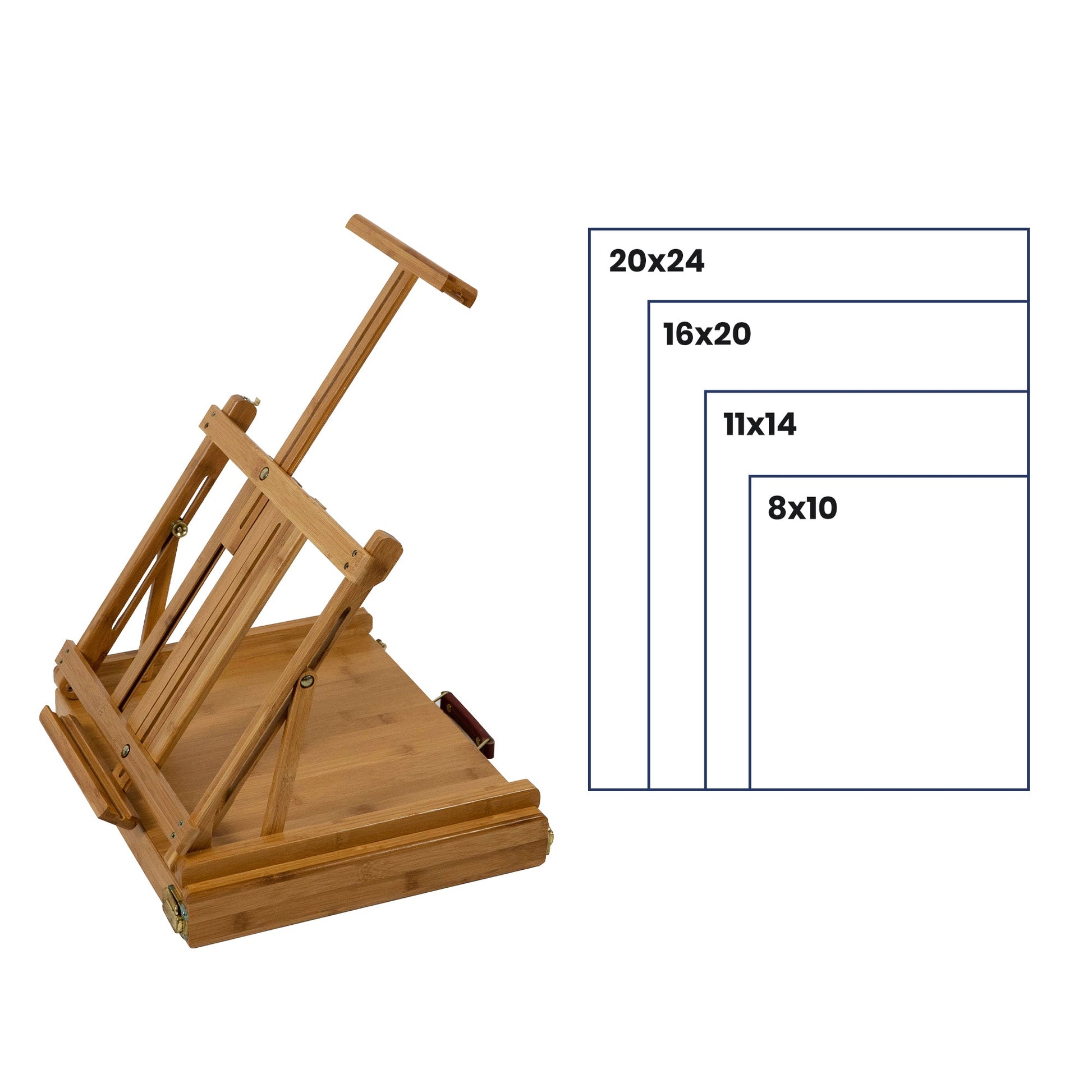 Pacific Arc Bamboo Professional Easel - Table - top Box for Artists, Hobbyists, Students, and Professionals - Pacific Arc - Little Red General Store