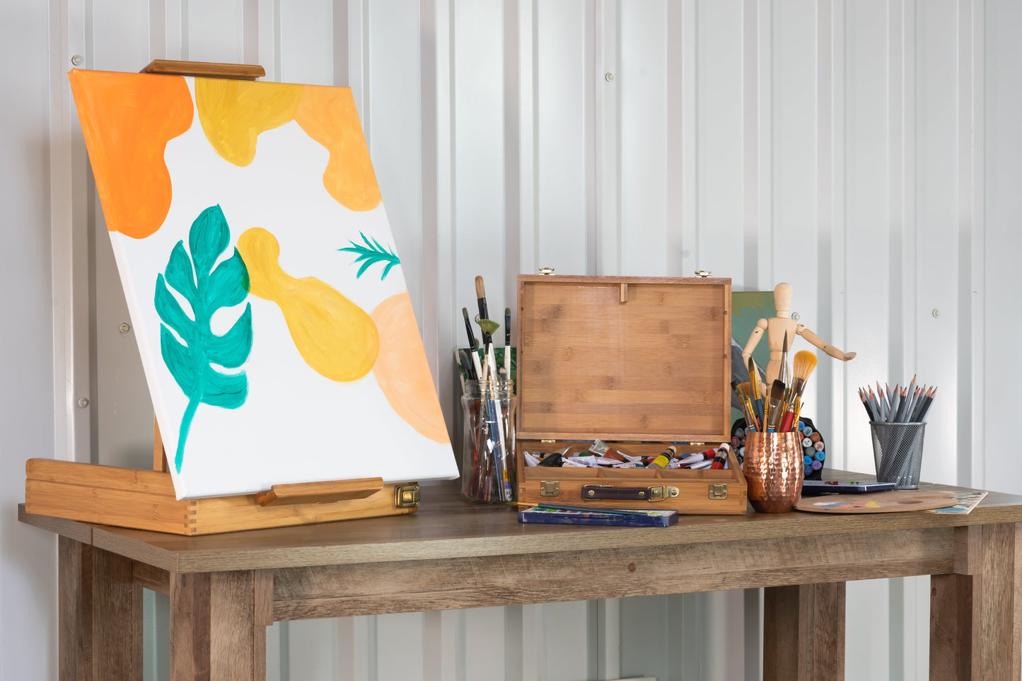 Pacific Arc Bamboo Professional Easel - Table - top Box for Artists, Hobbyists, Students, and Professionals - Pacific Arc - Little Red General Store