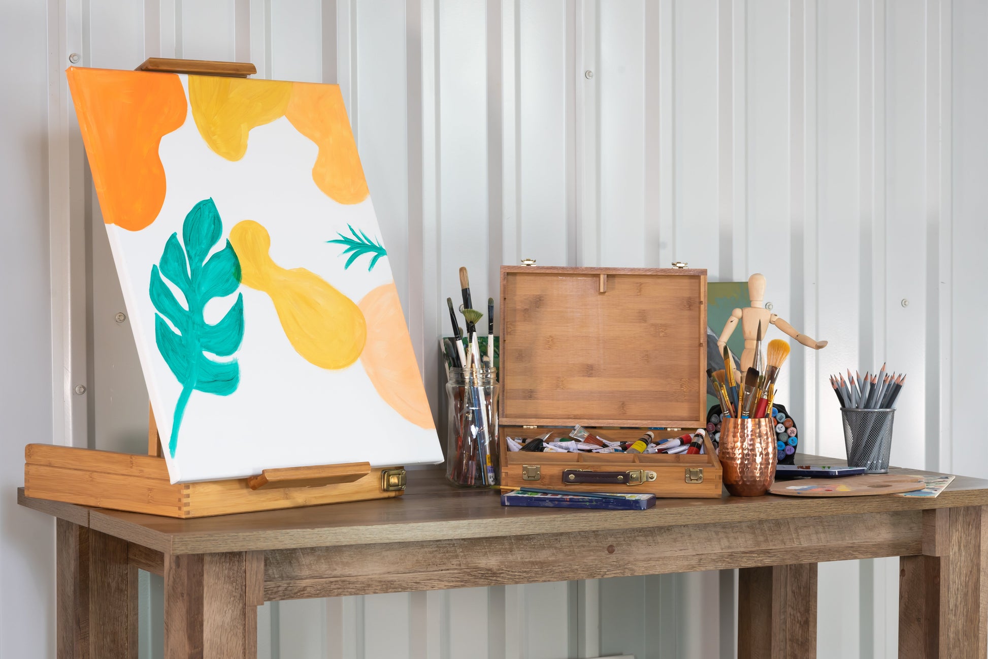Pacific Arc Bamboo Professional Easel - Table - top Box for Artists, Hobbyists, Students, and Professionals - Pacific Arc - Little Red General Store