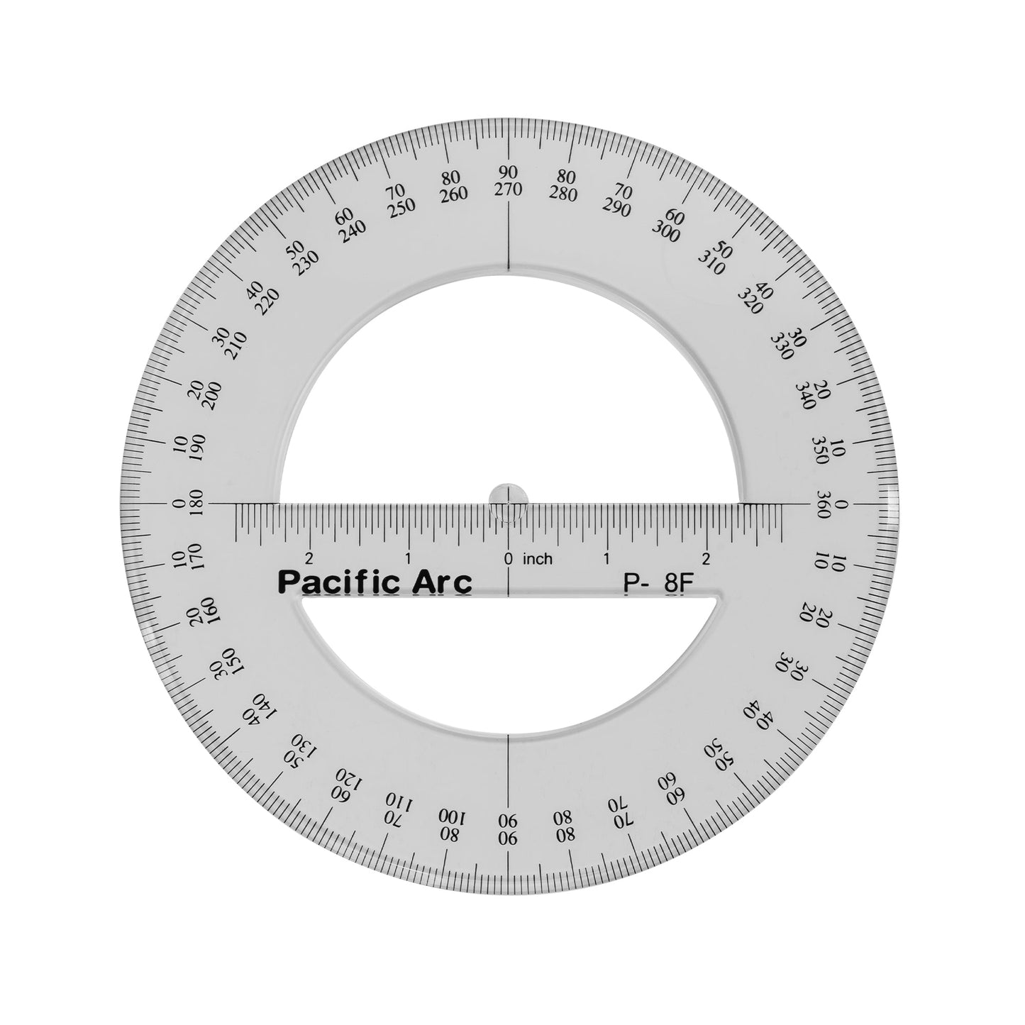 Pacific Arc's 180 degree Plastic Protractor Clear Ruler - Pacific Arc - Little Red General Store