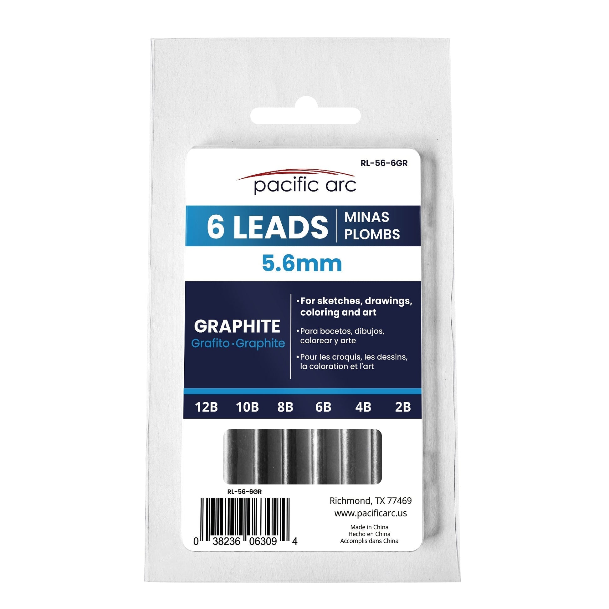 Pacific Arc 5.6mm Lead Holder Refills 6pc Set - Pacific Arc - Little Red General Store
