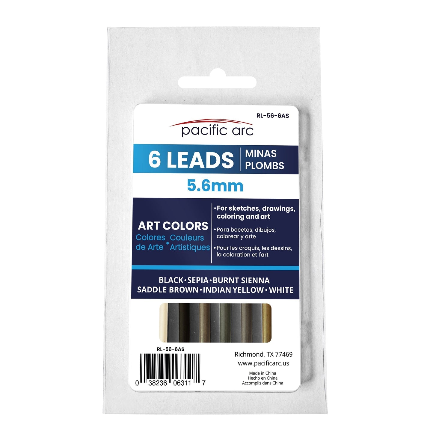 Pacific Arc 5.6mm Lead Holder Refills 6pc Set - Pacific Arc - Little Red General Store