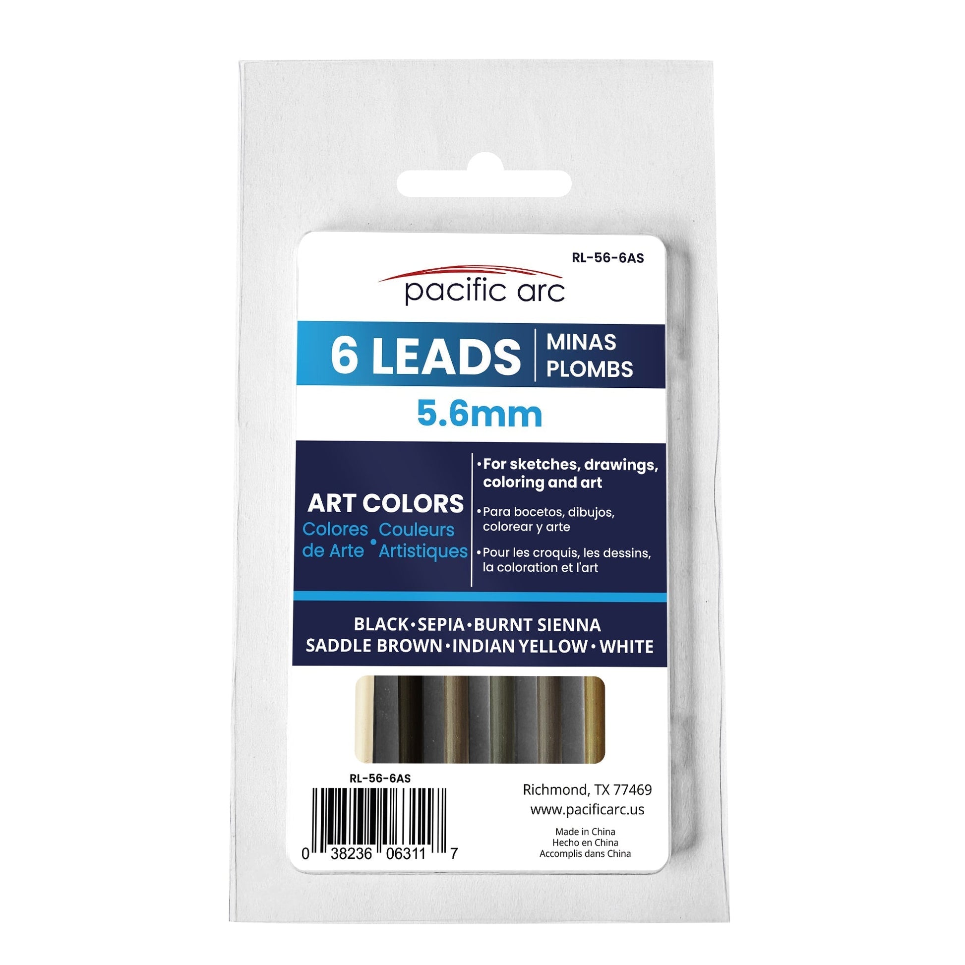 Pacific Arc 5.6mm Lead Holder Refills 6pc Set - Pacific Arc - Little Red General Store