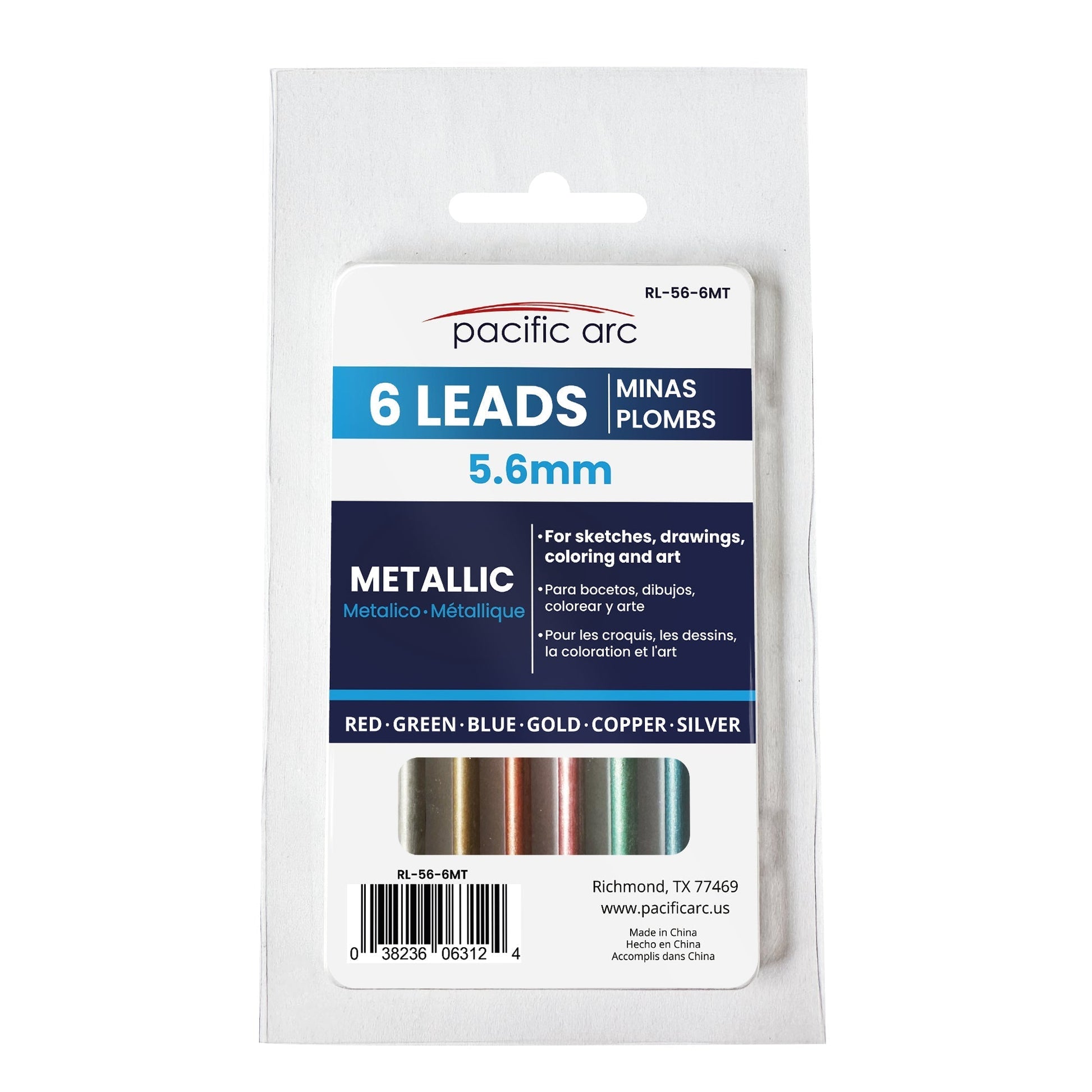 Pacific Arc 5.6mm Lead Holder Refills 6pc Set - Pacific Arc - Little Red General Store
