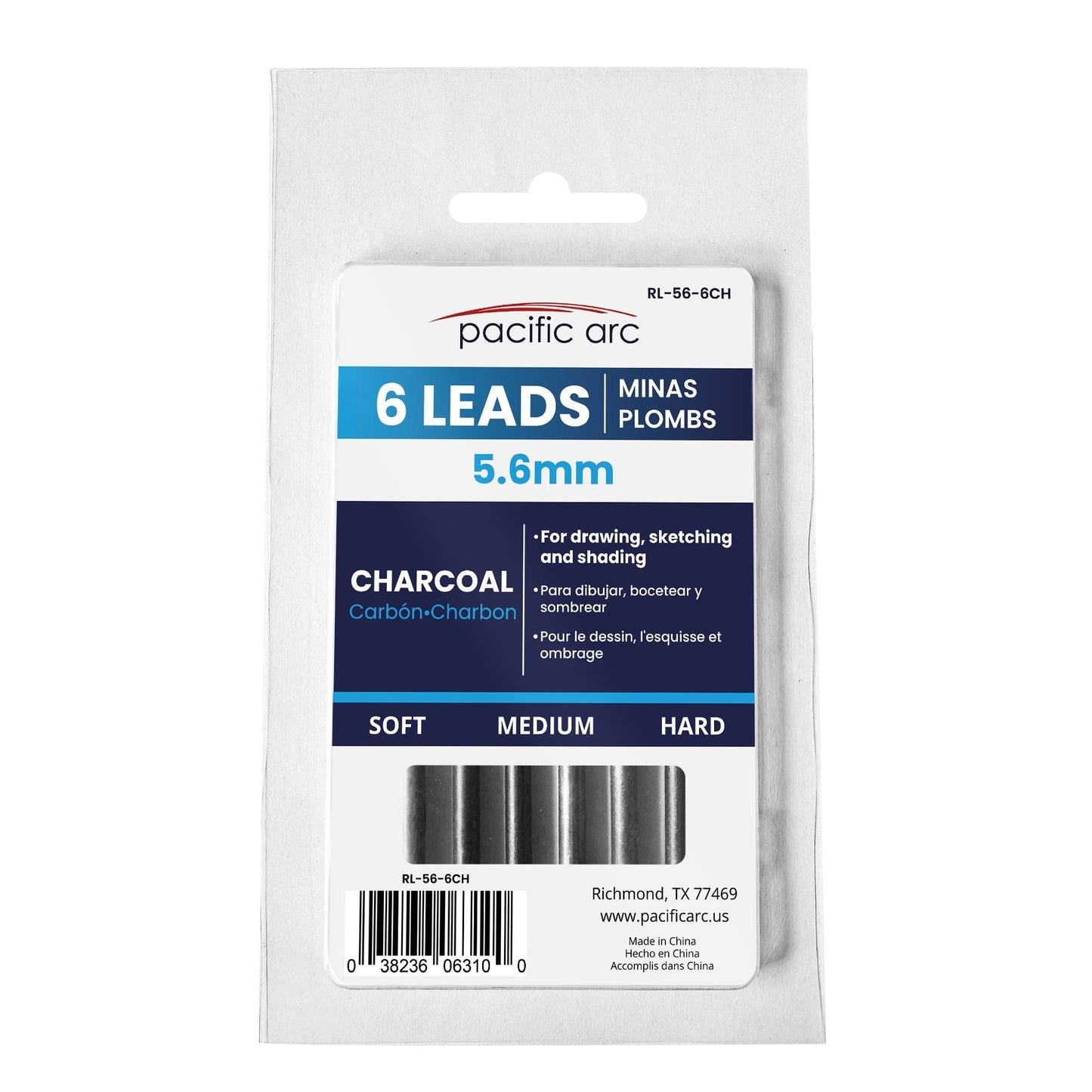 Pacific Arc 5.6mm Lead Holder Refills 6pc Set - Pacific Arc - Little Red General Store