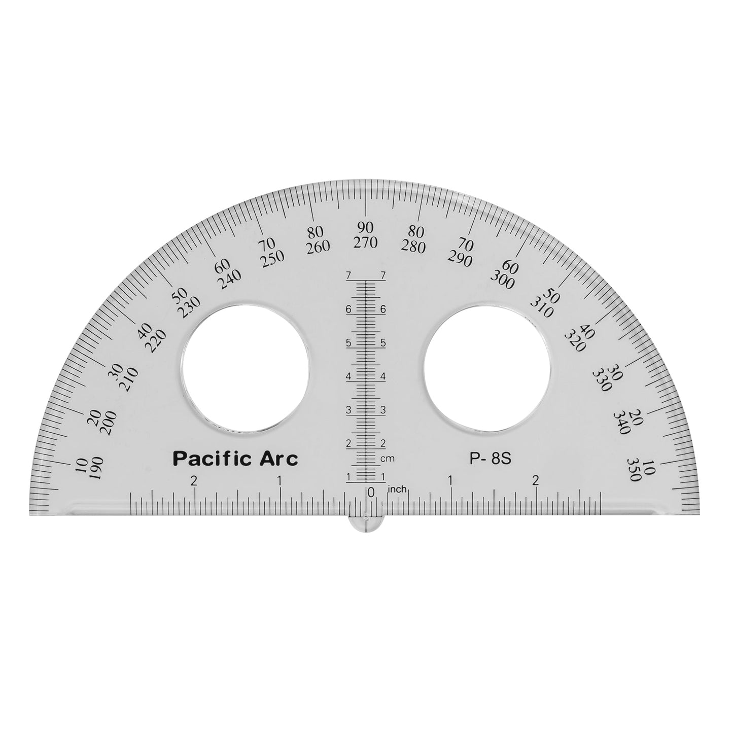 Pacific Arc's 180 degree Plastic Protractor Clear Ruler - Pacific Arc - Little Red General Store