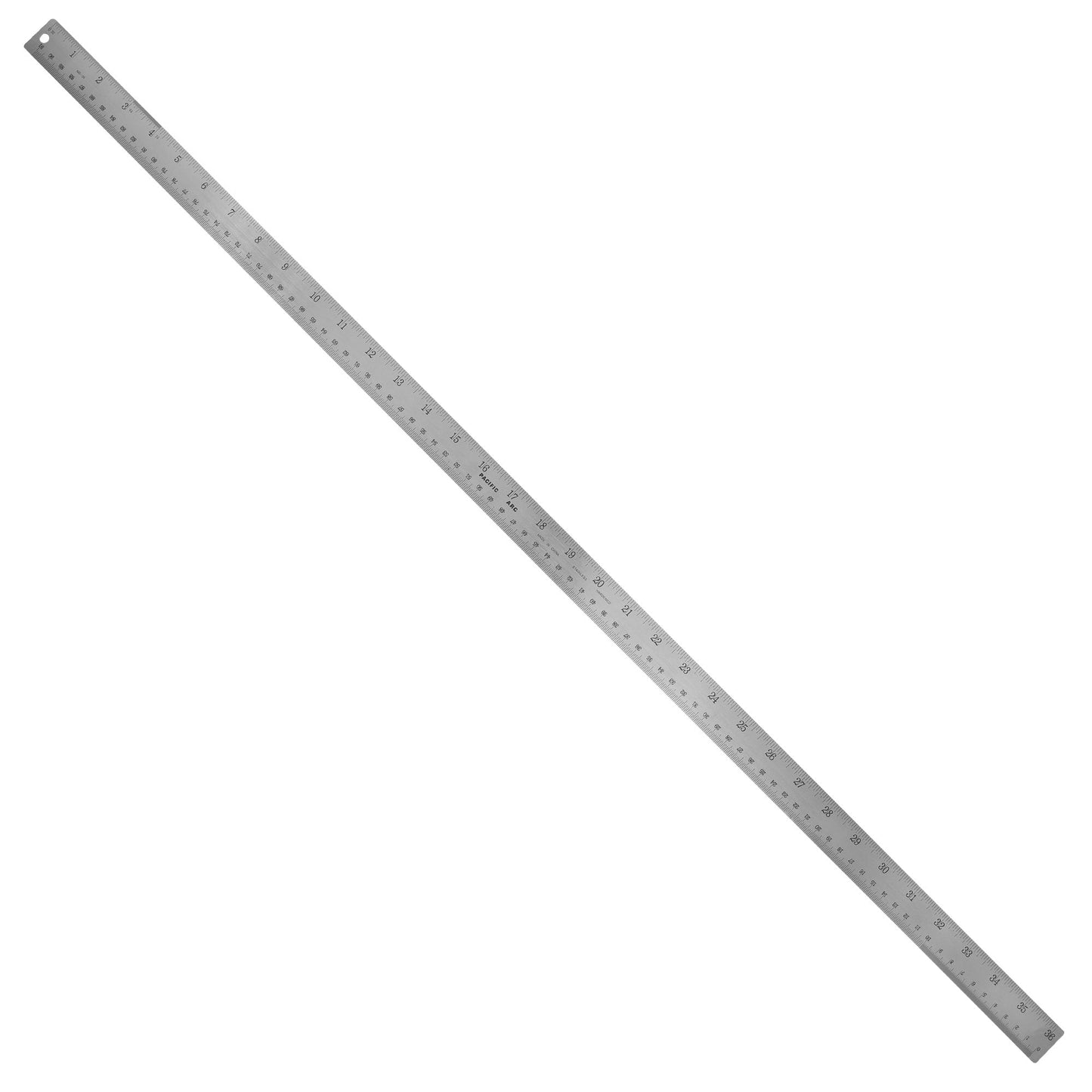 Pacific Arc | Stainless Steel Ruler with Imperial (Inches) and Metric(mm) | Rubber Back or Cork Back - Pacific Arc - Little Red General Store