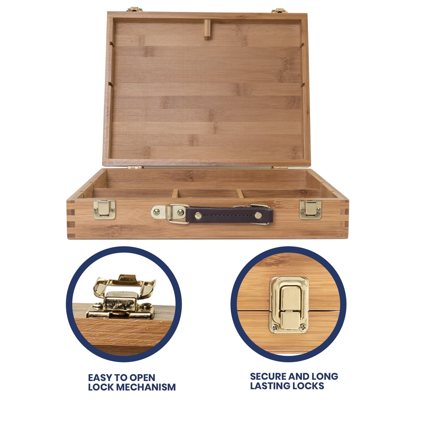 Pacific Arc, Zacate Artist Tool Box for Art Supplies, 14 Inch x 11 Inch x 4 Inch, 5 Fixed Compartments - Pacific Arc - Little Red General Store