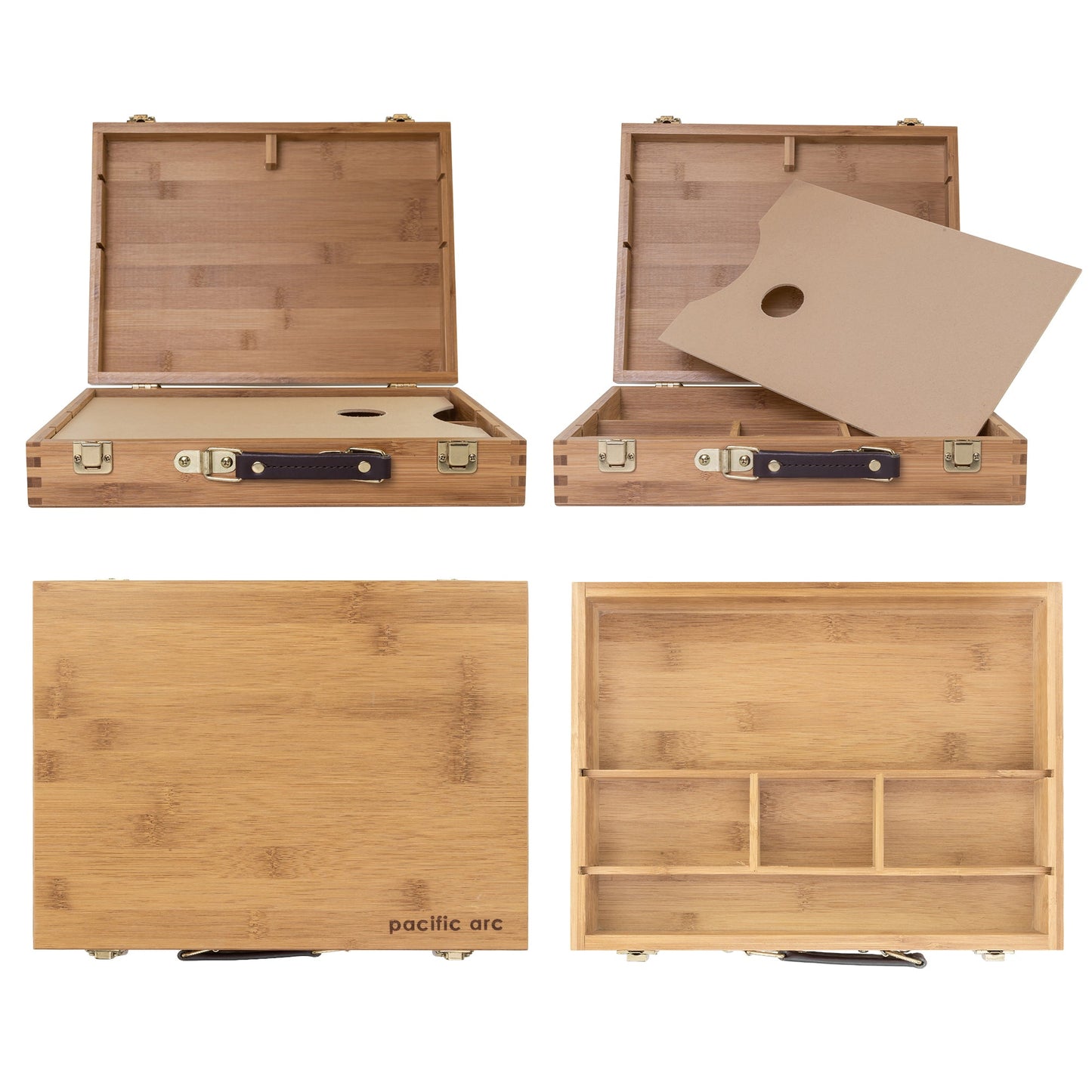 Pacific Arc, Zacate Artist Tool Box for Art Supplies, 14 Inch x 11 Inch x 4 Inch, 5 Fixed Compartments - Pacific Arc - Little Red General Store