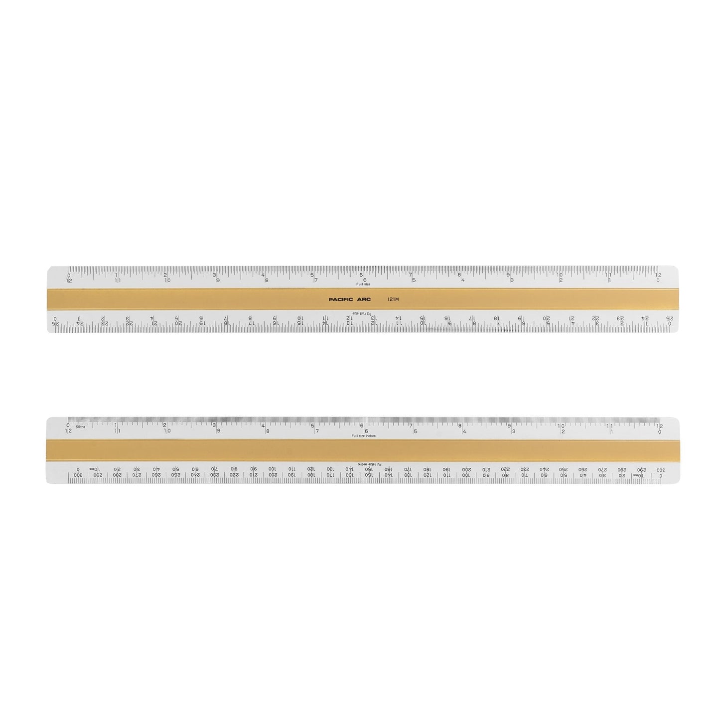 Pacific Arc, Professional 6" or 12" Four Bevel Flat Scale Ruler, Plastic, Architect, Engineer, Metric, and Combo graduations, 4 Bevel Scales for Drafting, Architecture, and Engineering - Pacific Arc - Little Red General Store